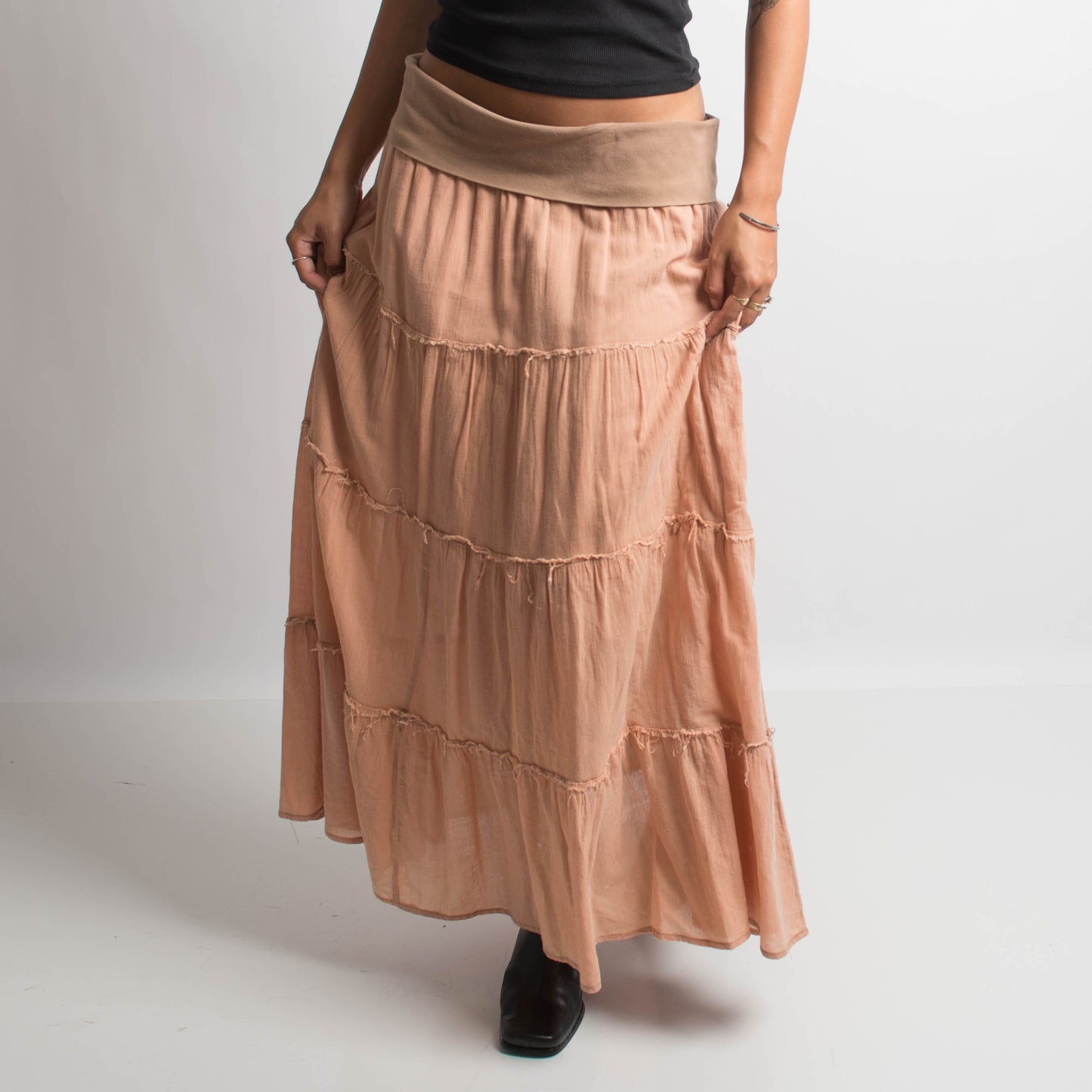 TIERED LONGLINE SKIRT