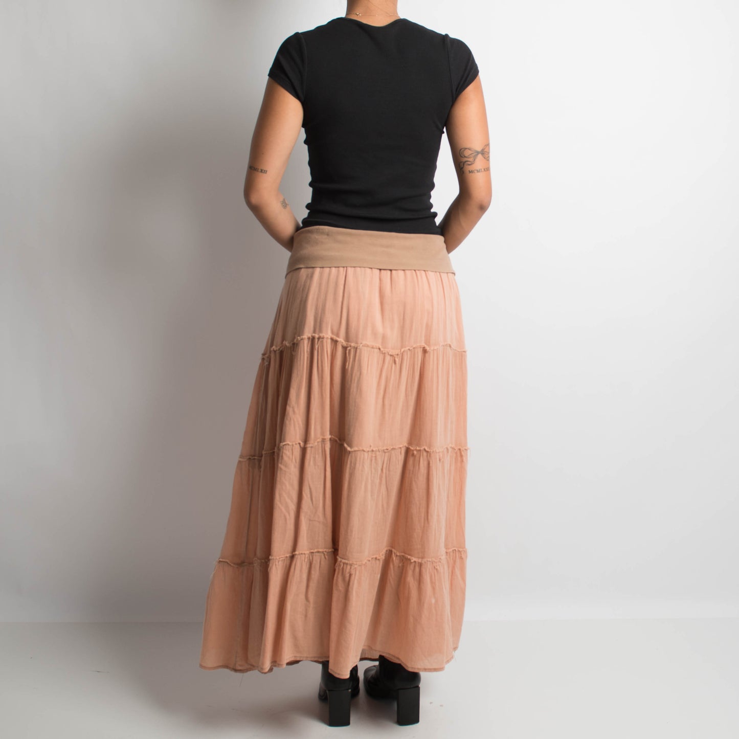 TIERED LONGLINE SKIRT