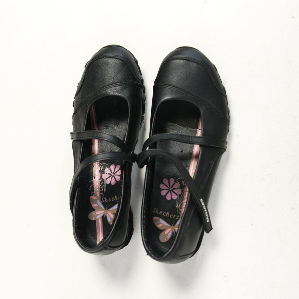 FAUX LEATHER MARY JANE FLATS