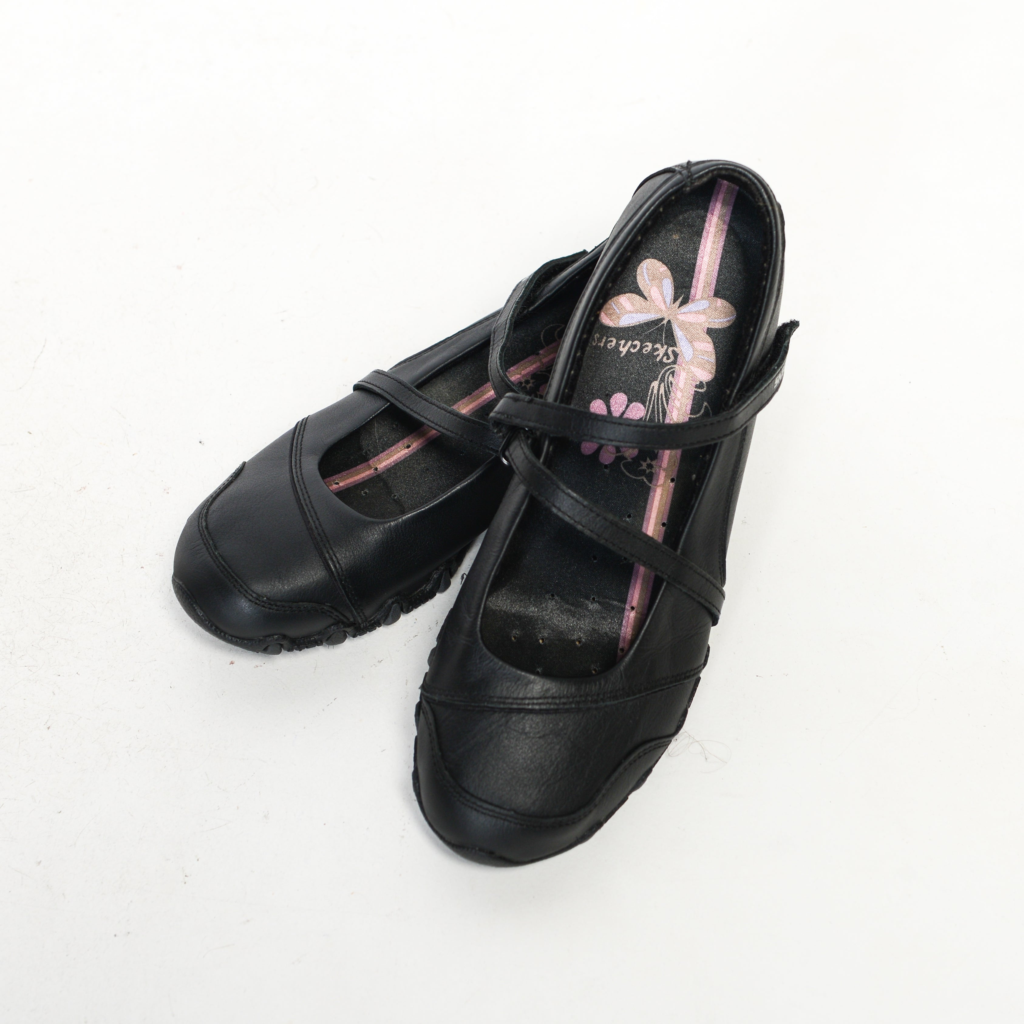 FAUX LEATHER MARY JANE FLATS