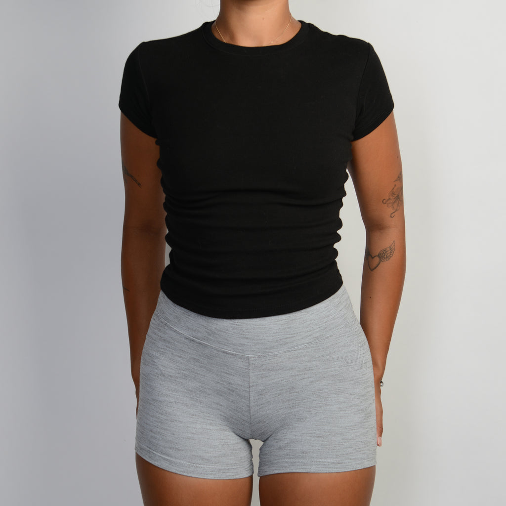 GREY MARLE BIKE SHORTS
