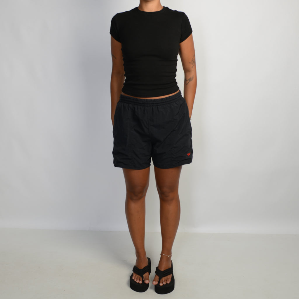 BLACK NYLON SHORTS
