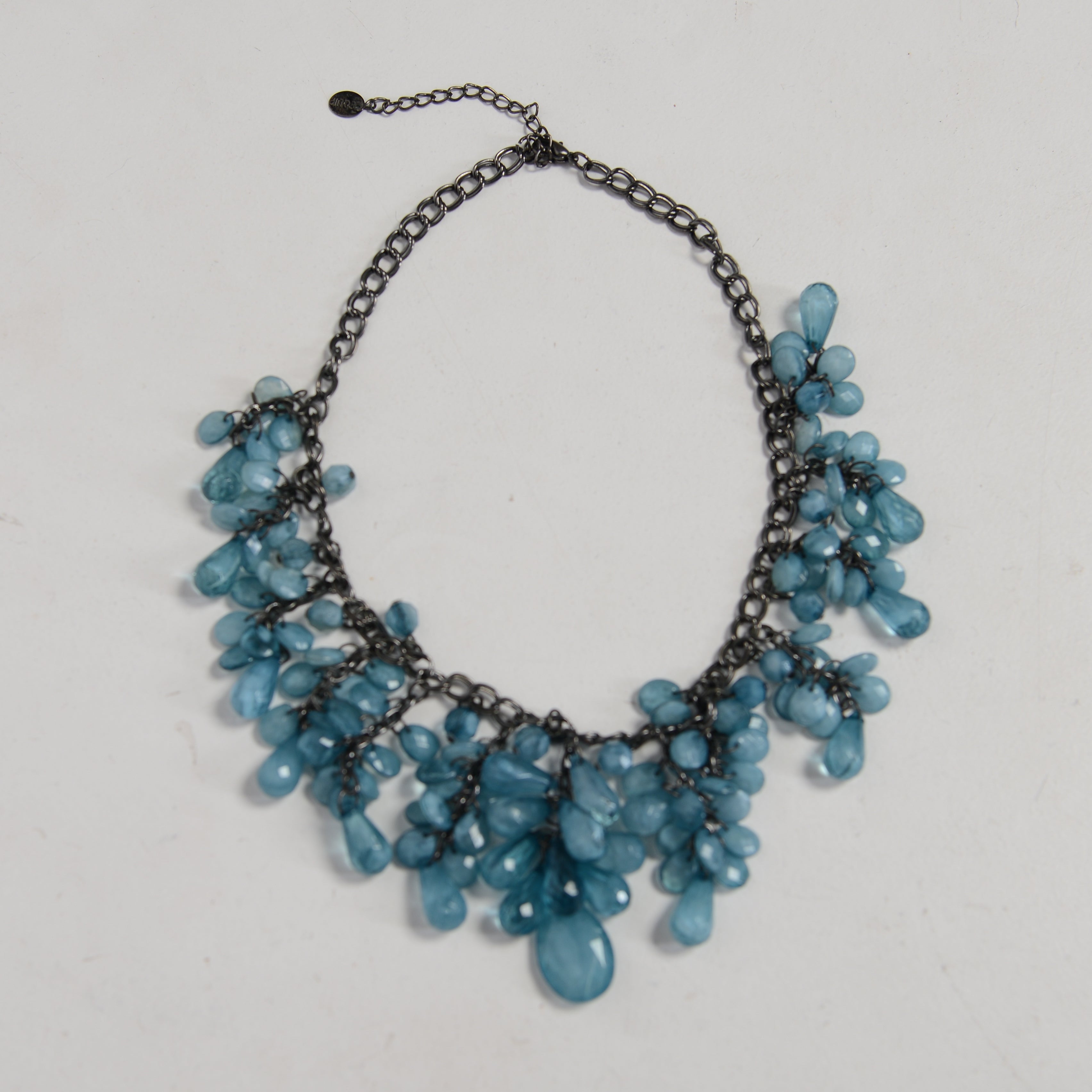 BLUE BEADED NECKLACE