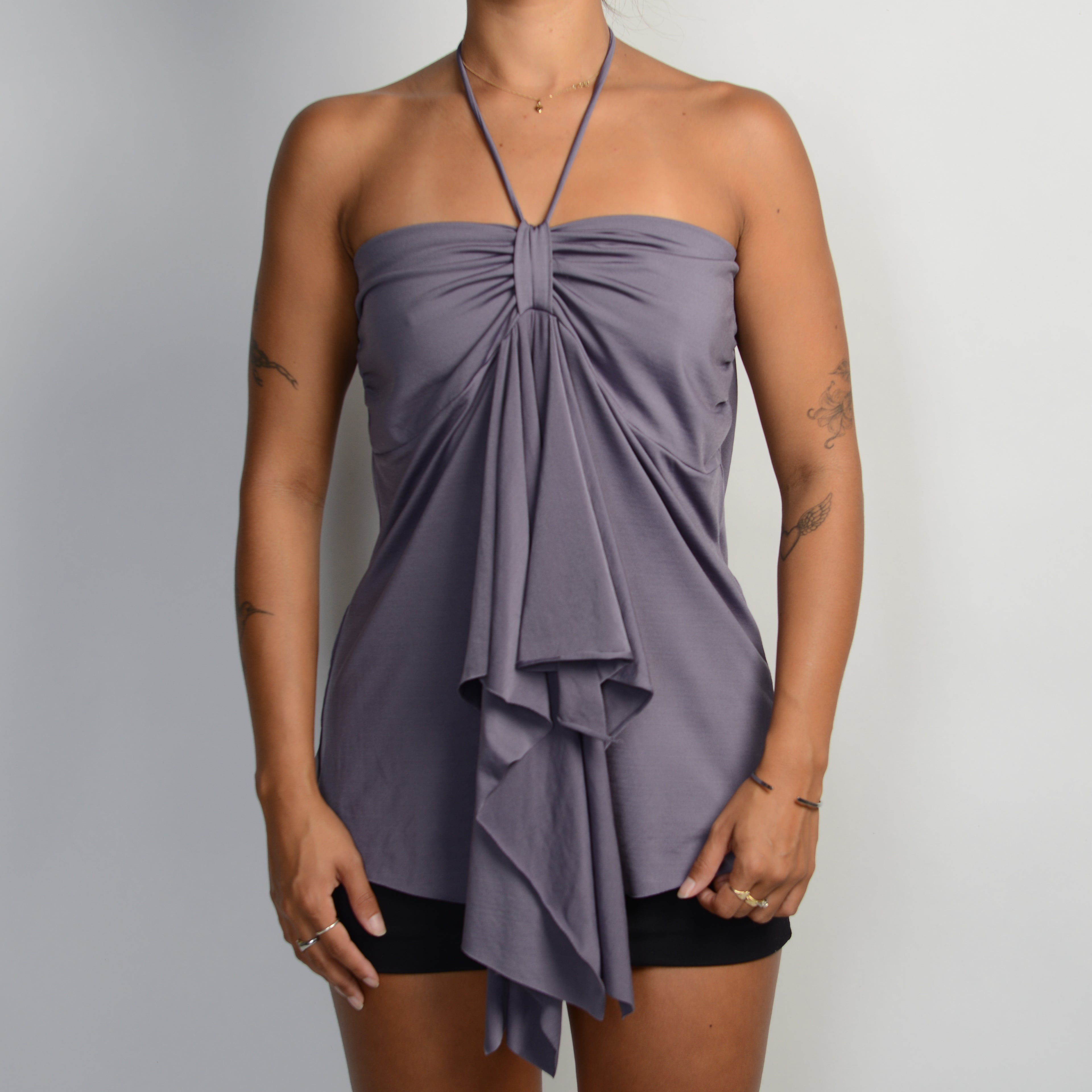 PURPLE HALTER TOP