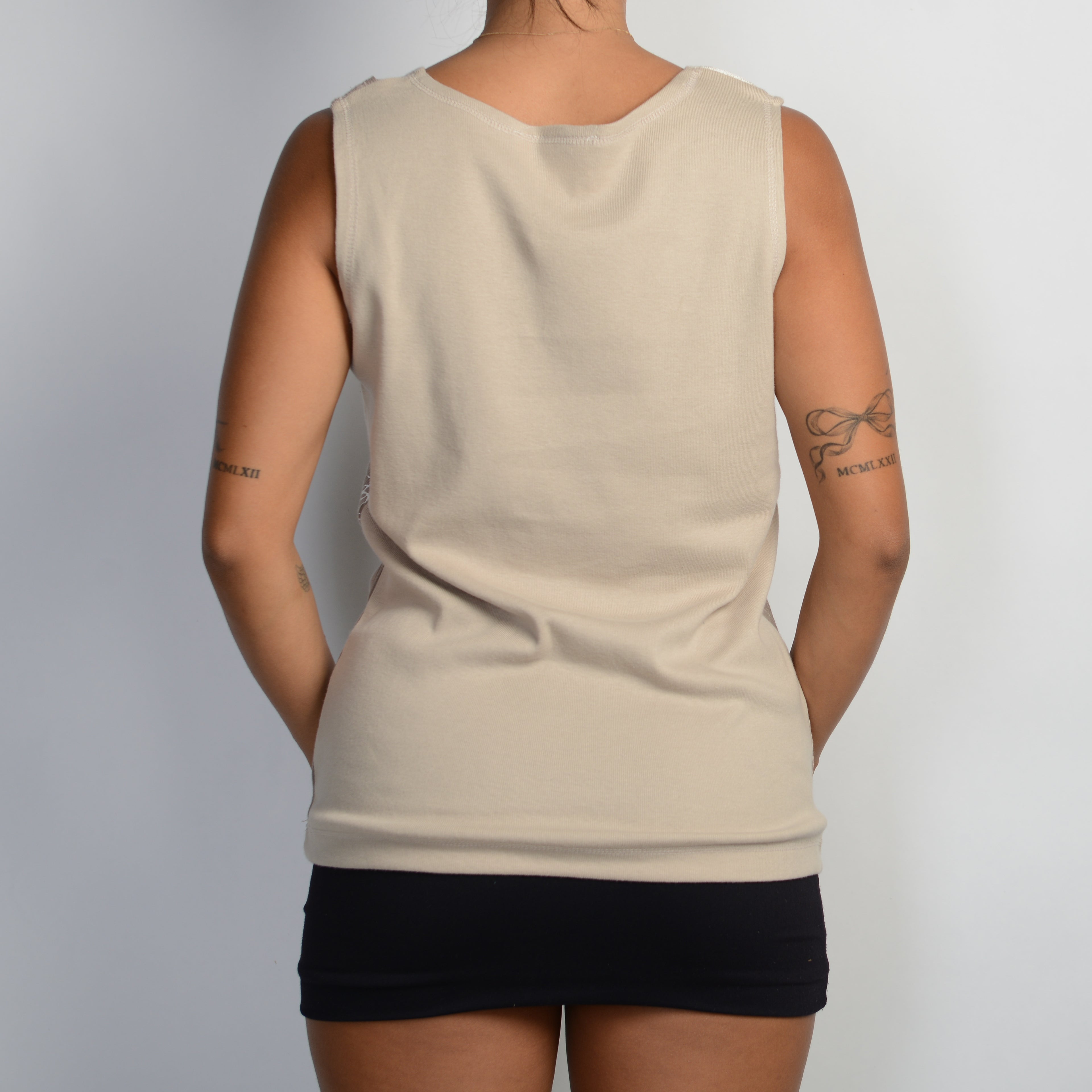 BEIGE SLEEVELESS TOP
