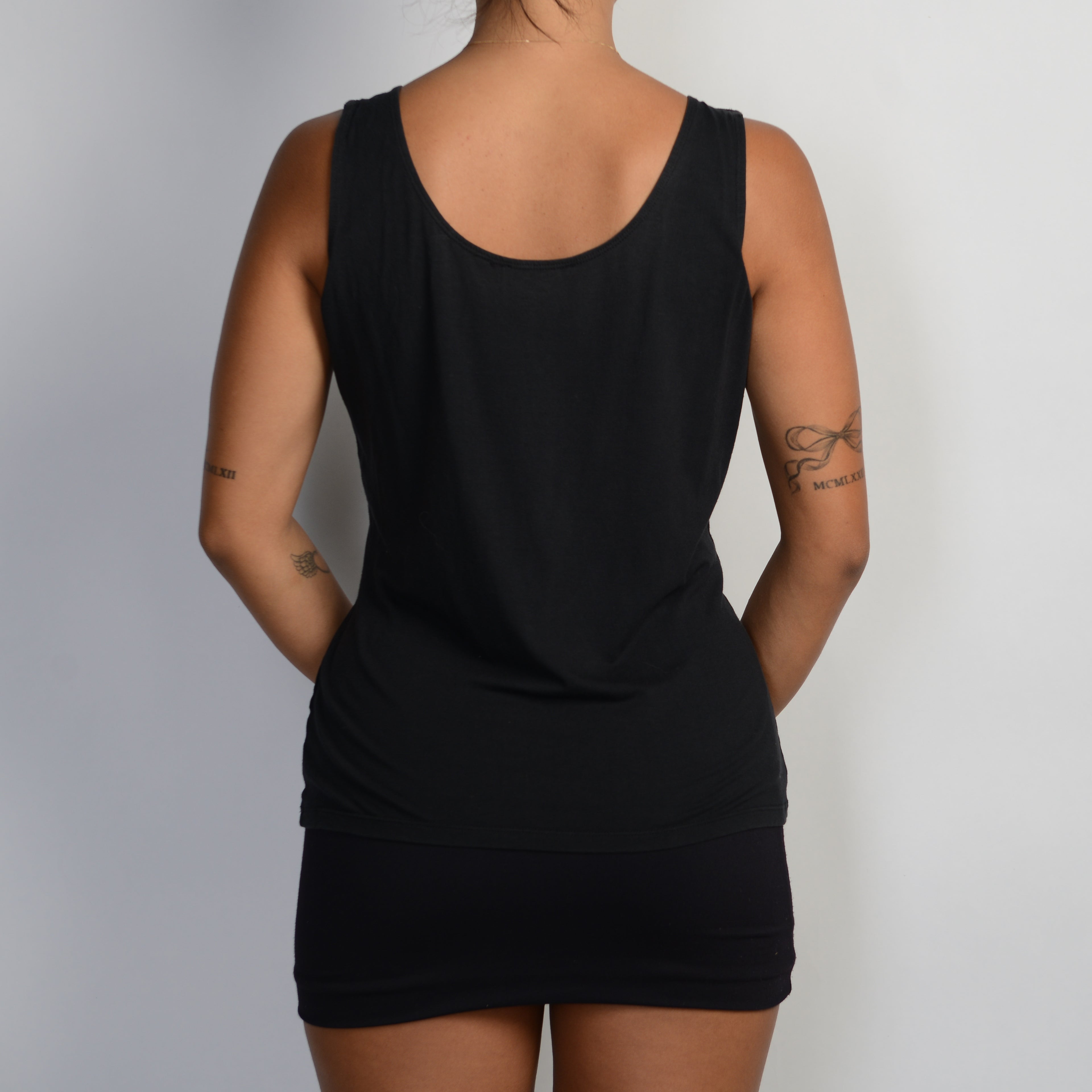 BLACK MESH TANK TOP