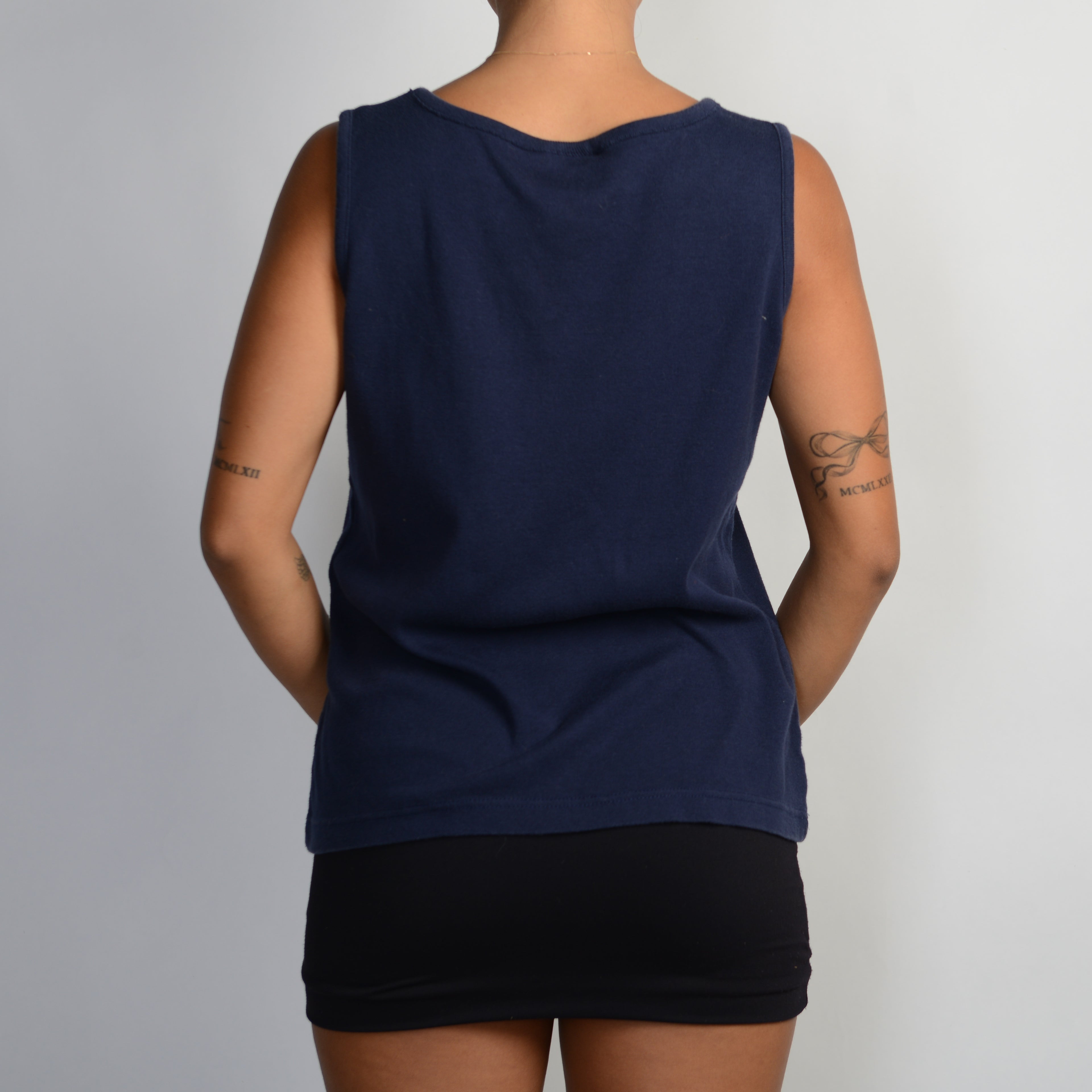 NAVY COTTON TANK TOP