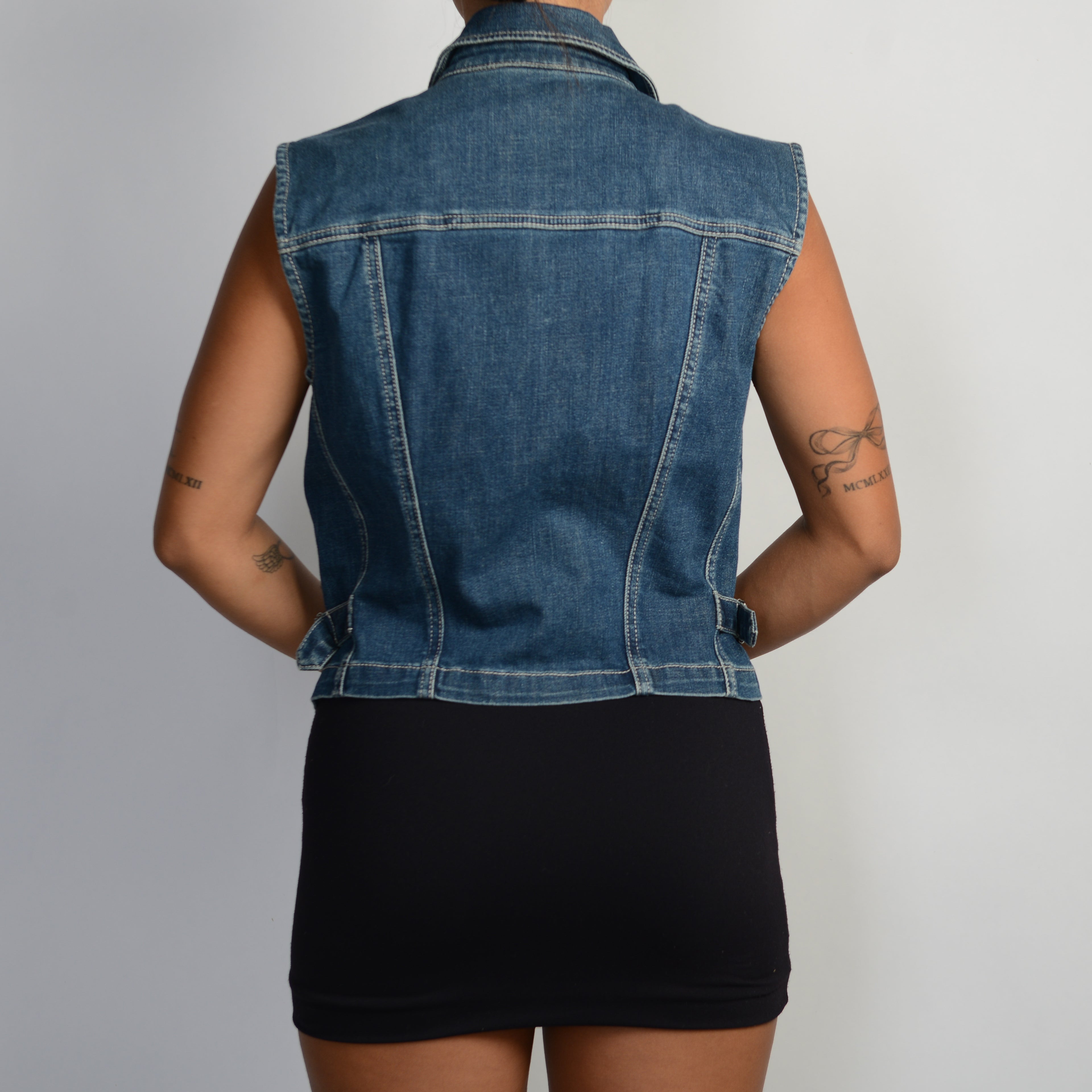 DENIM MOTORCYCLE VEST