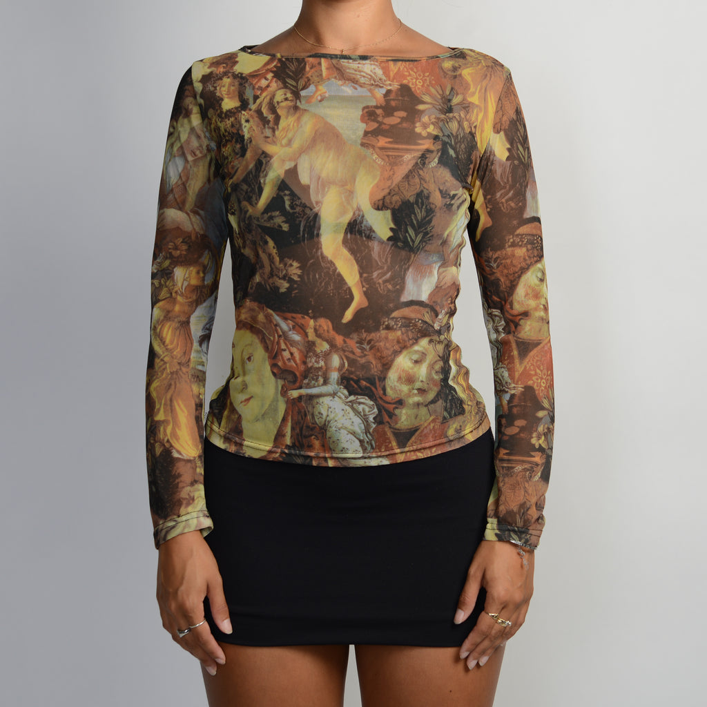 MESH LONG SLEEVE TOP
