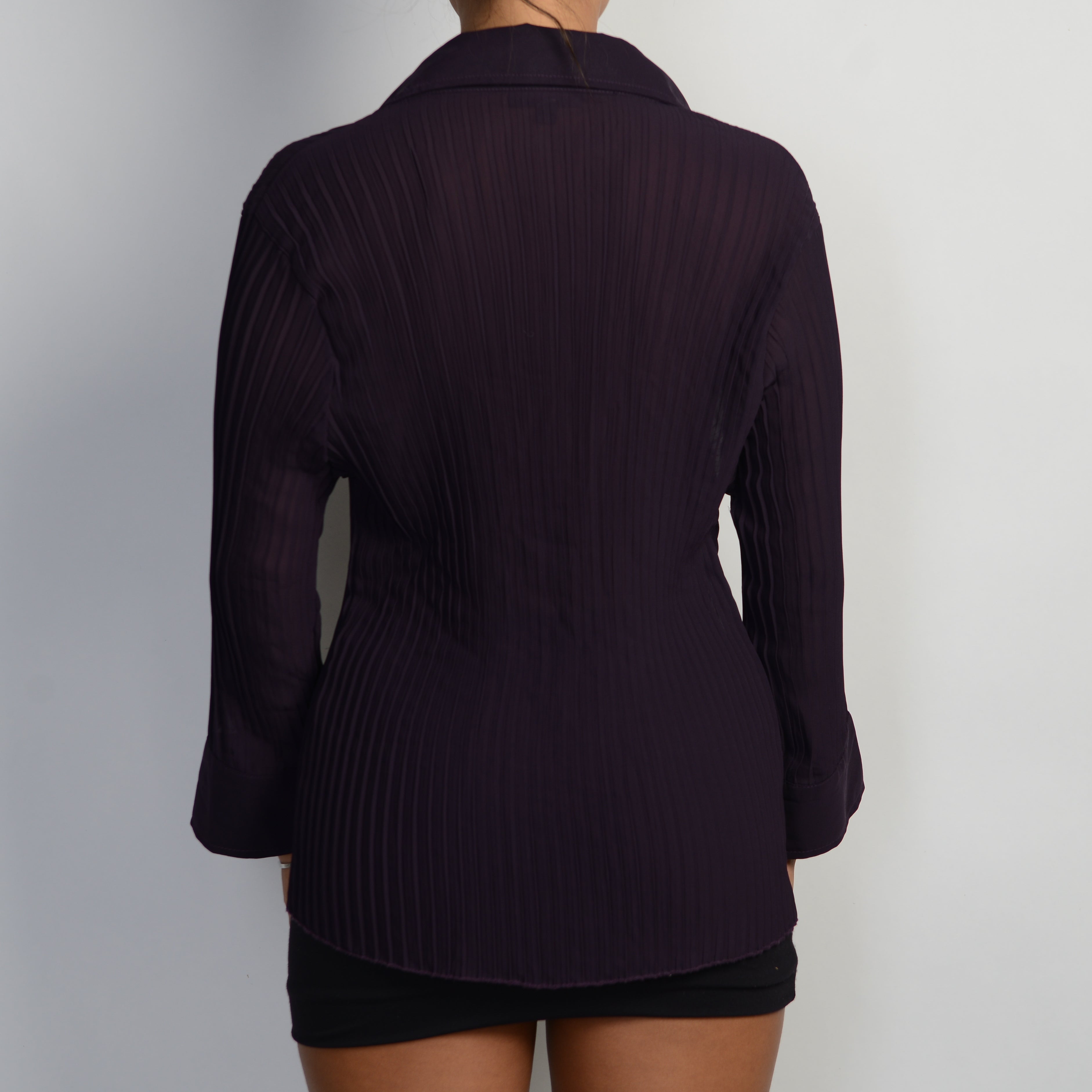 DEEP PURPLE PLEAT BLOUSE