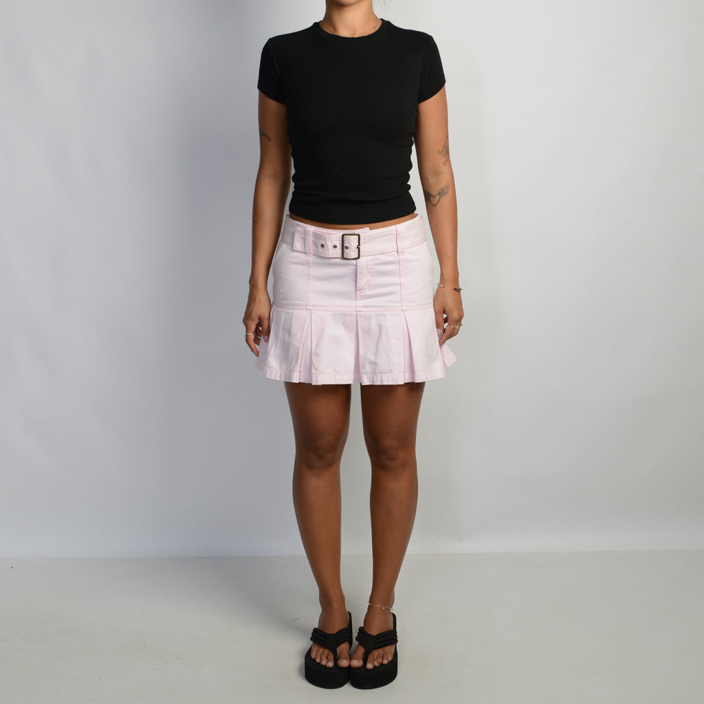 PALE PINK PLEATED SKIRT