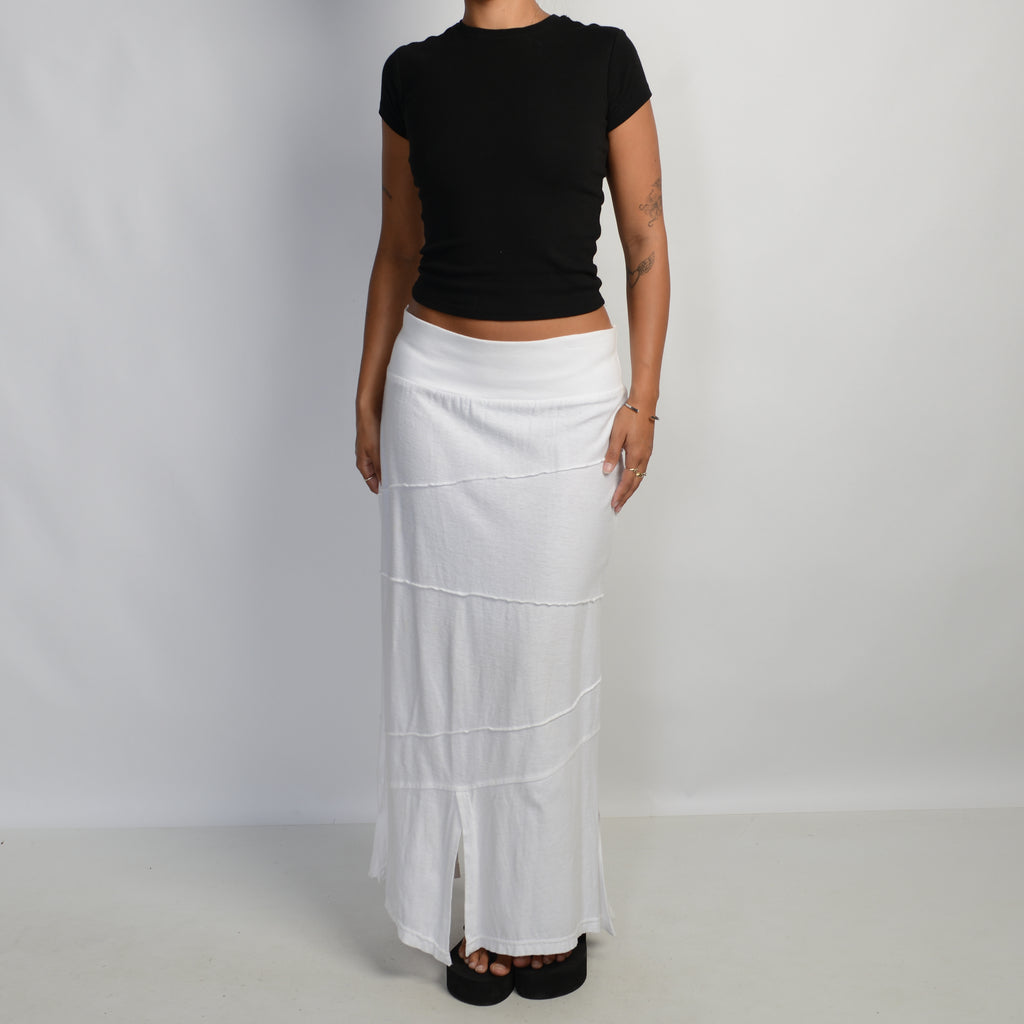 WHITE MAXI SKIRT