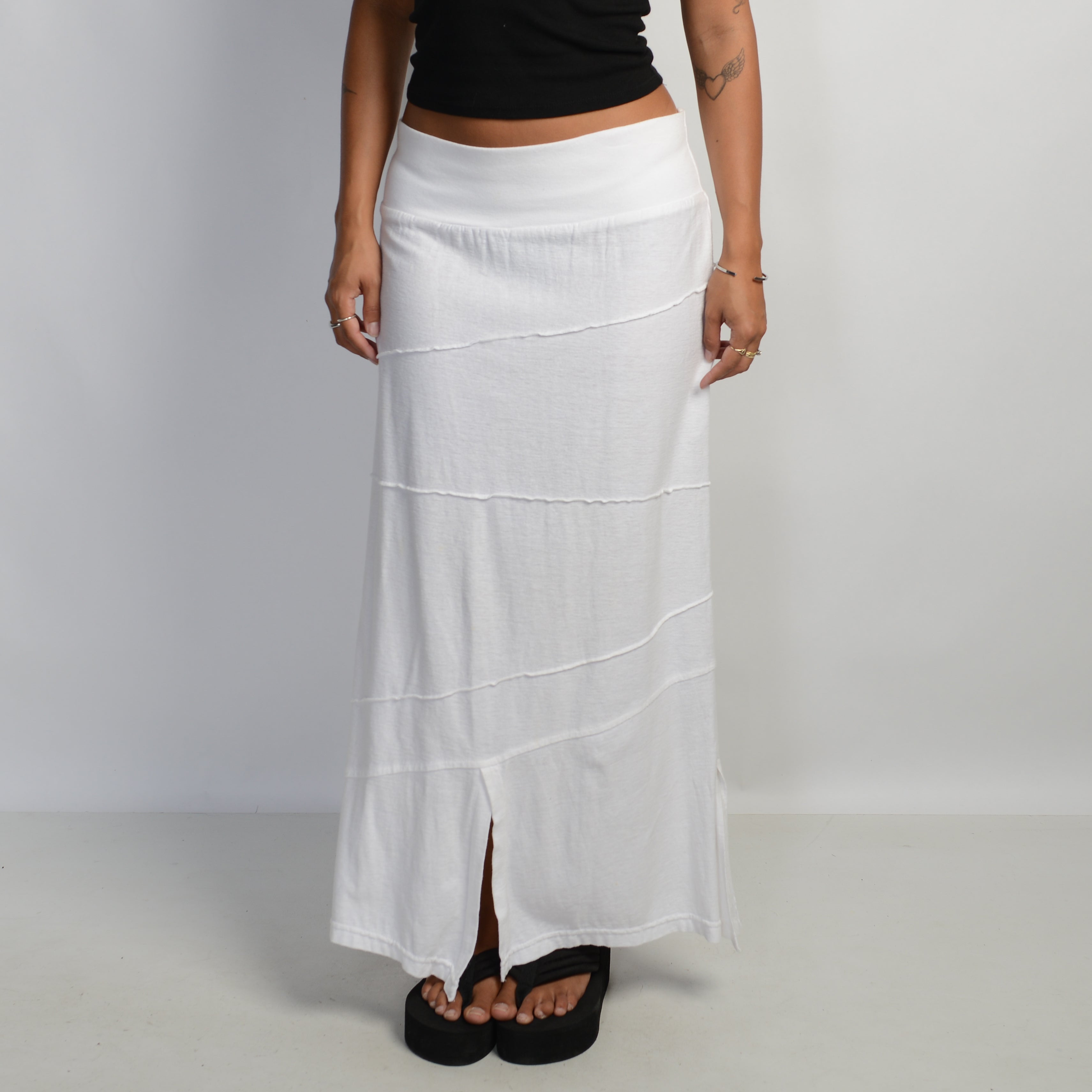 WHITE MAXI SKIRT