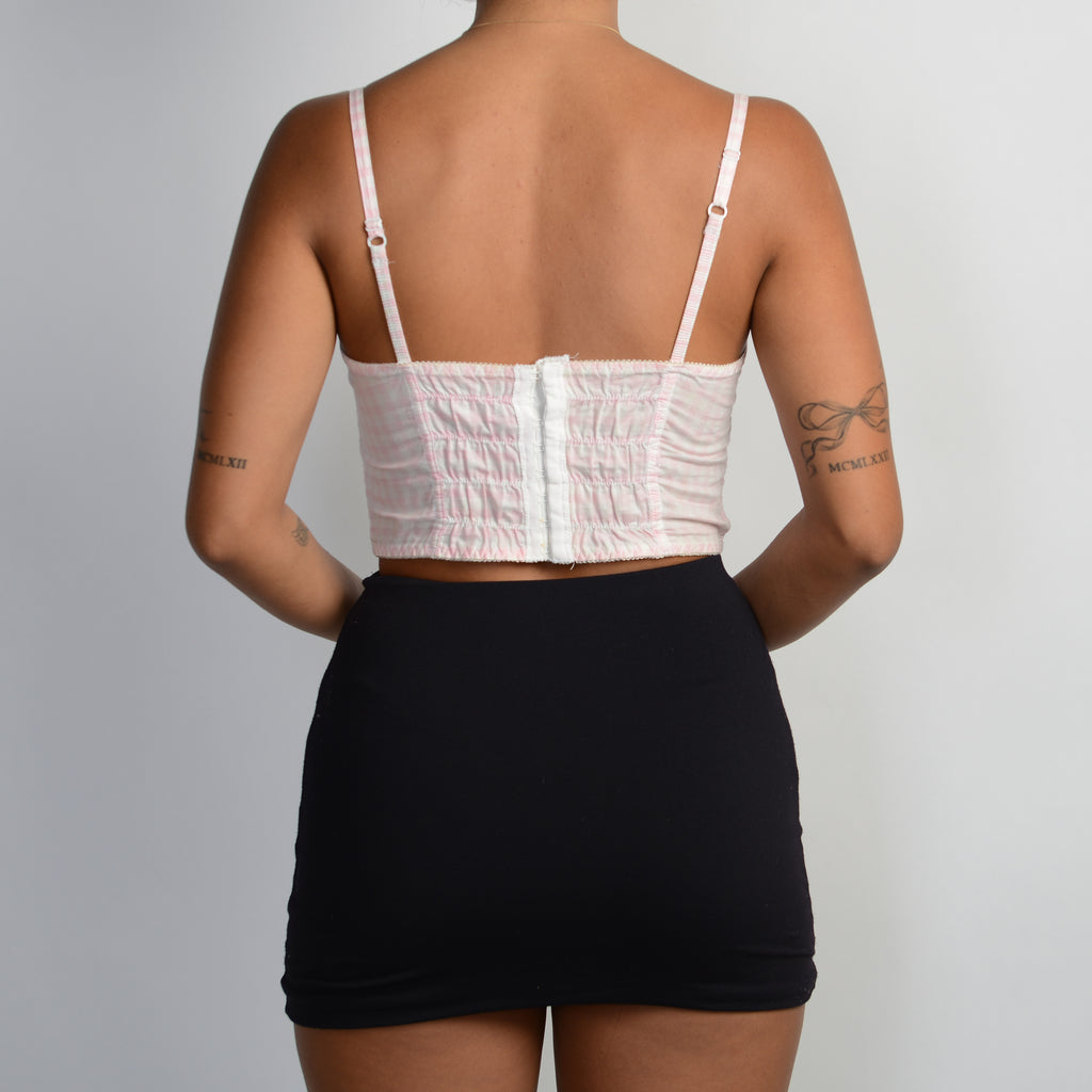 PINK PLAID BUSTIER