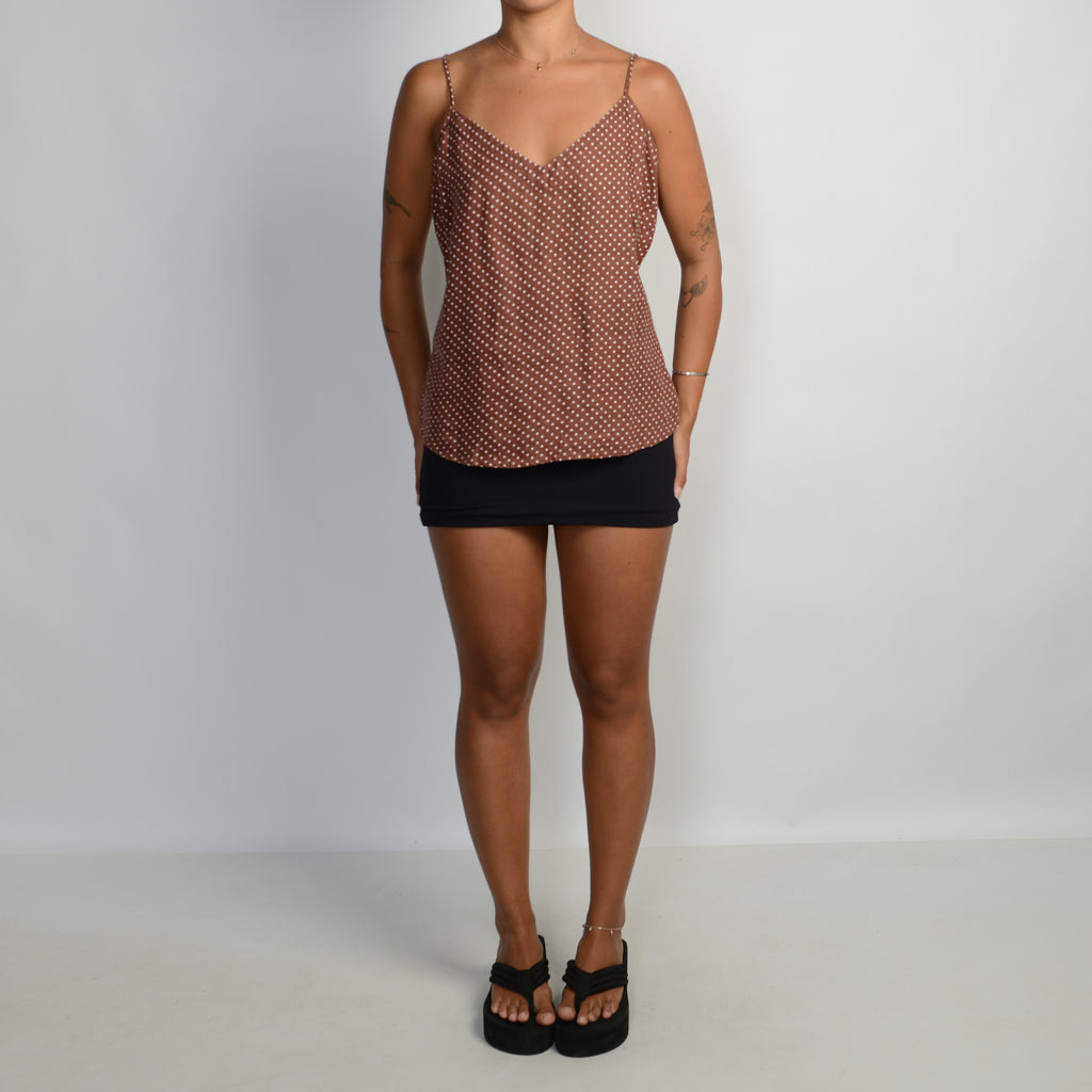 BROWN LINEN CAMISOLE