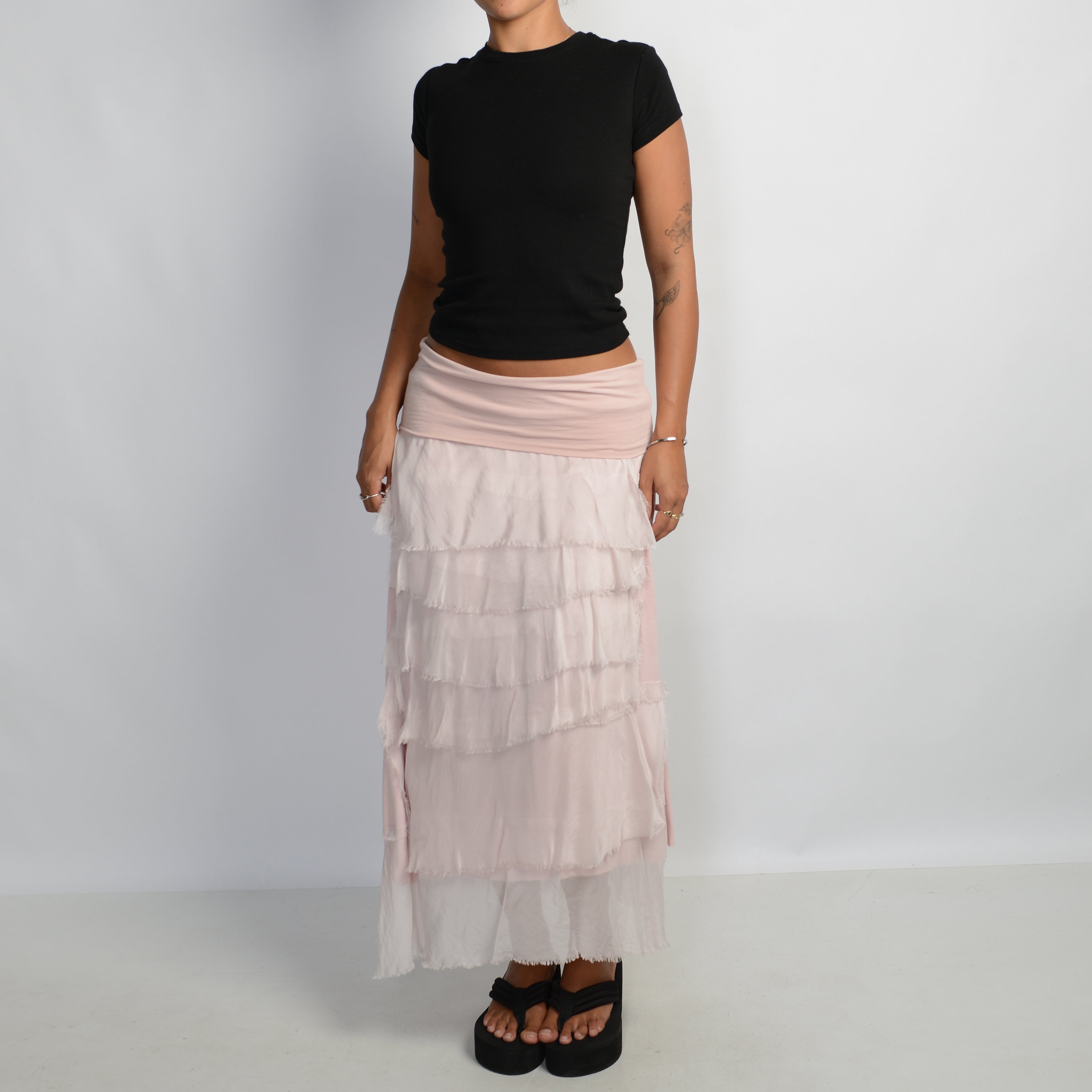 PALE PINK LAYERED SKIRT