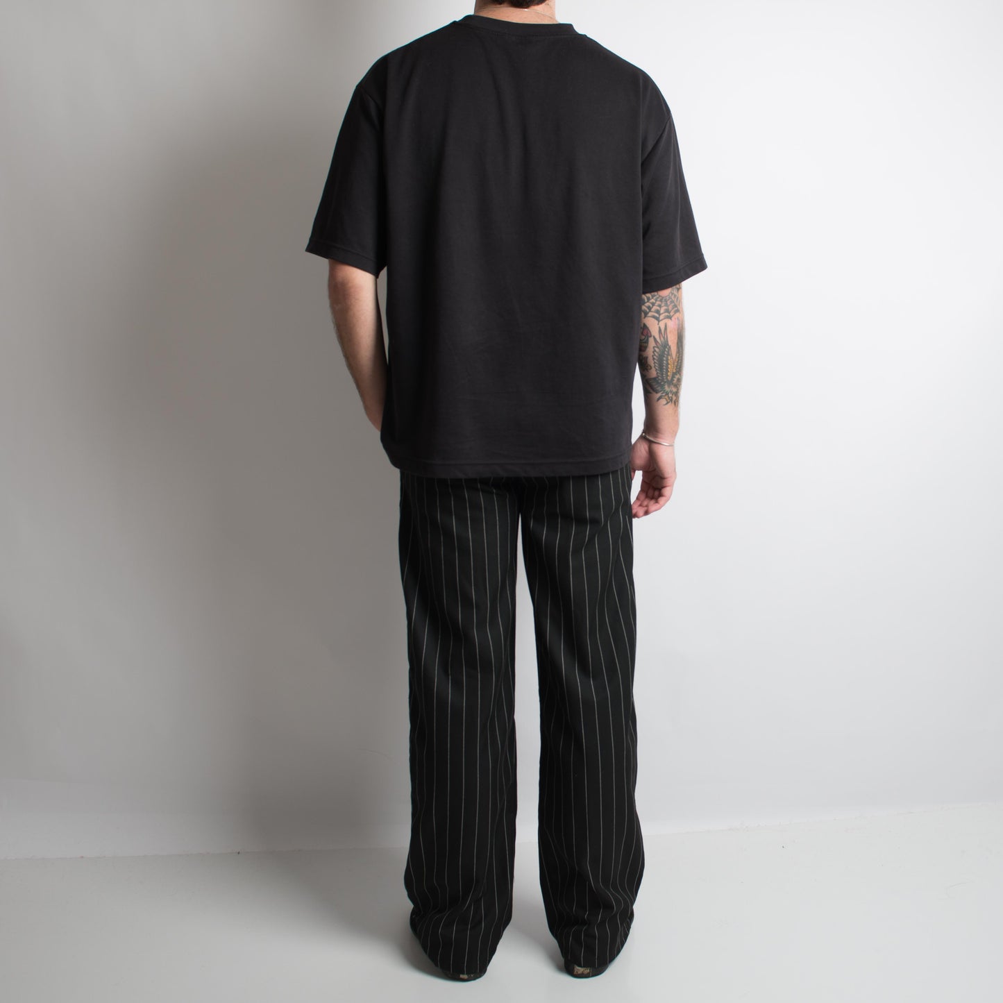 BLACK PINSTRIPE PANTS