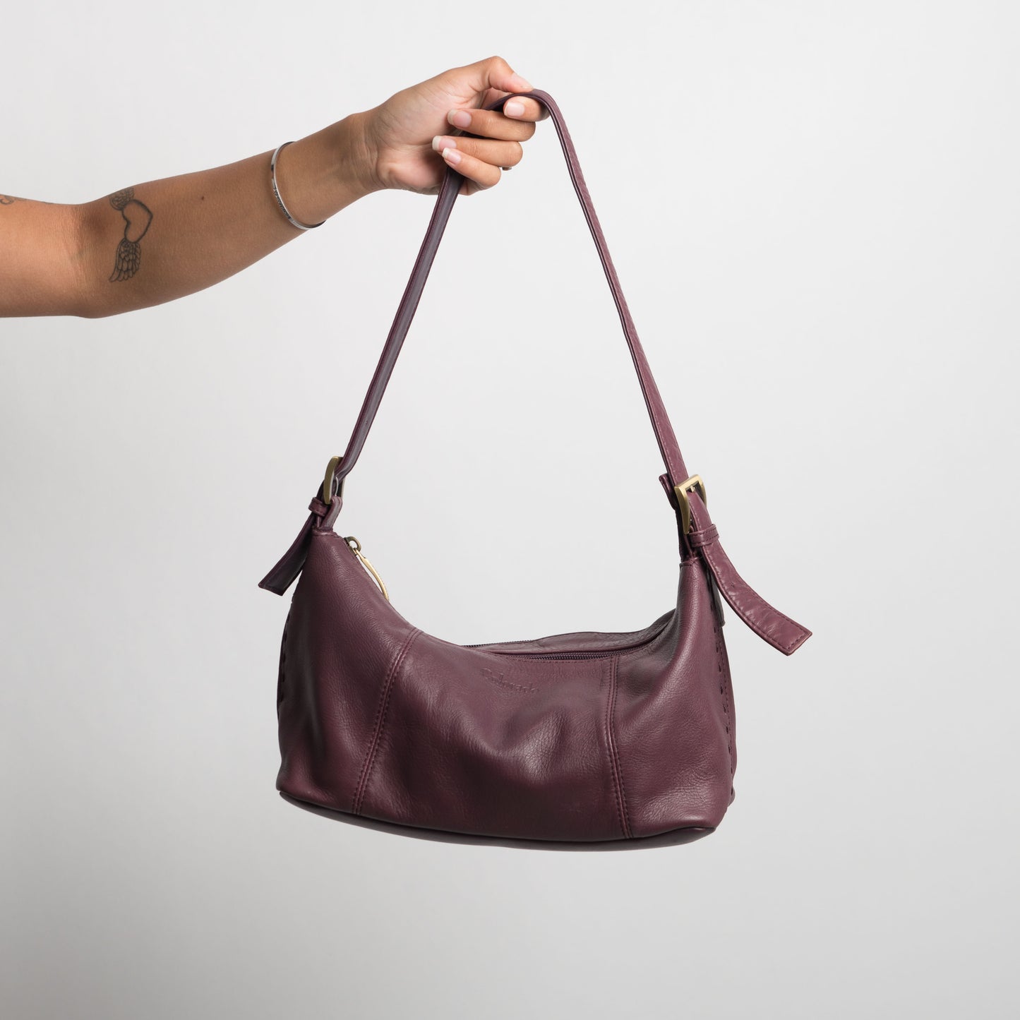 PURPLE LEATHER HANDBAG