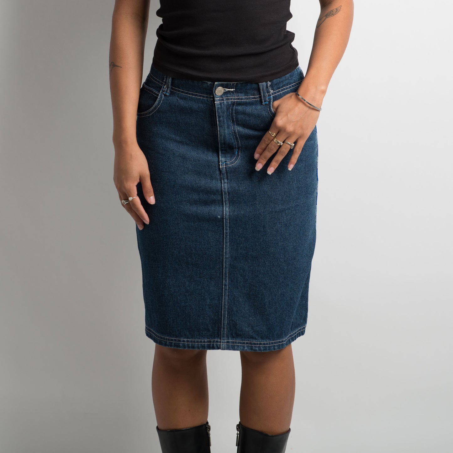 DENIM MIDI SKIRT