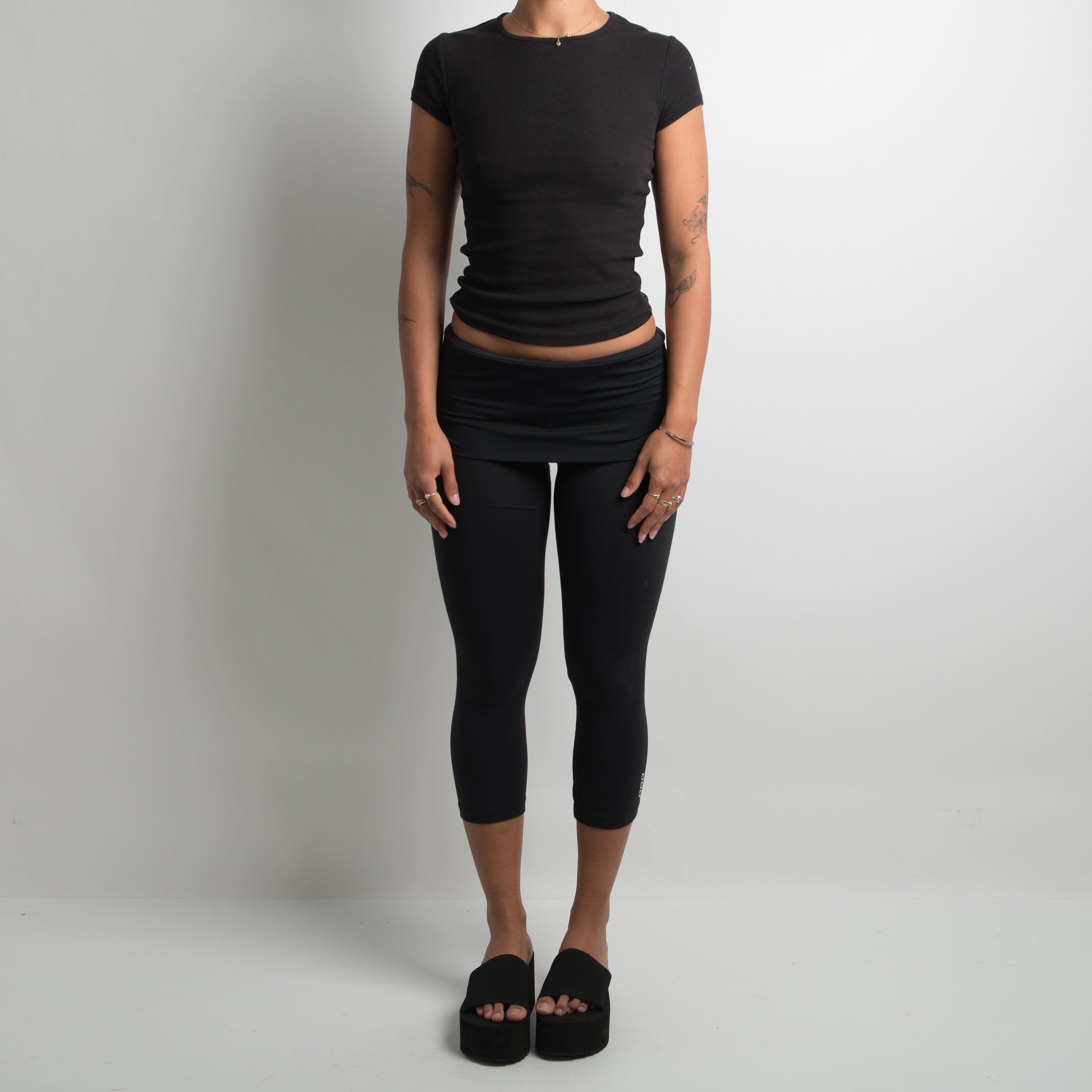 Fold over capri leggings best sale