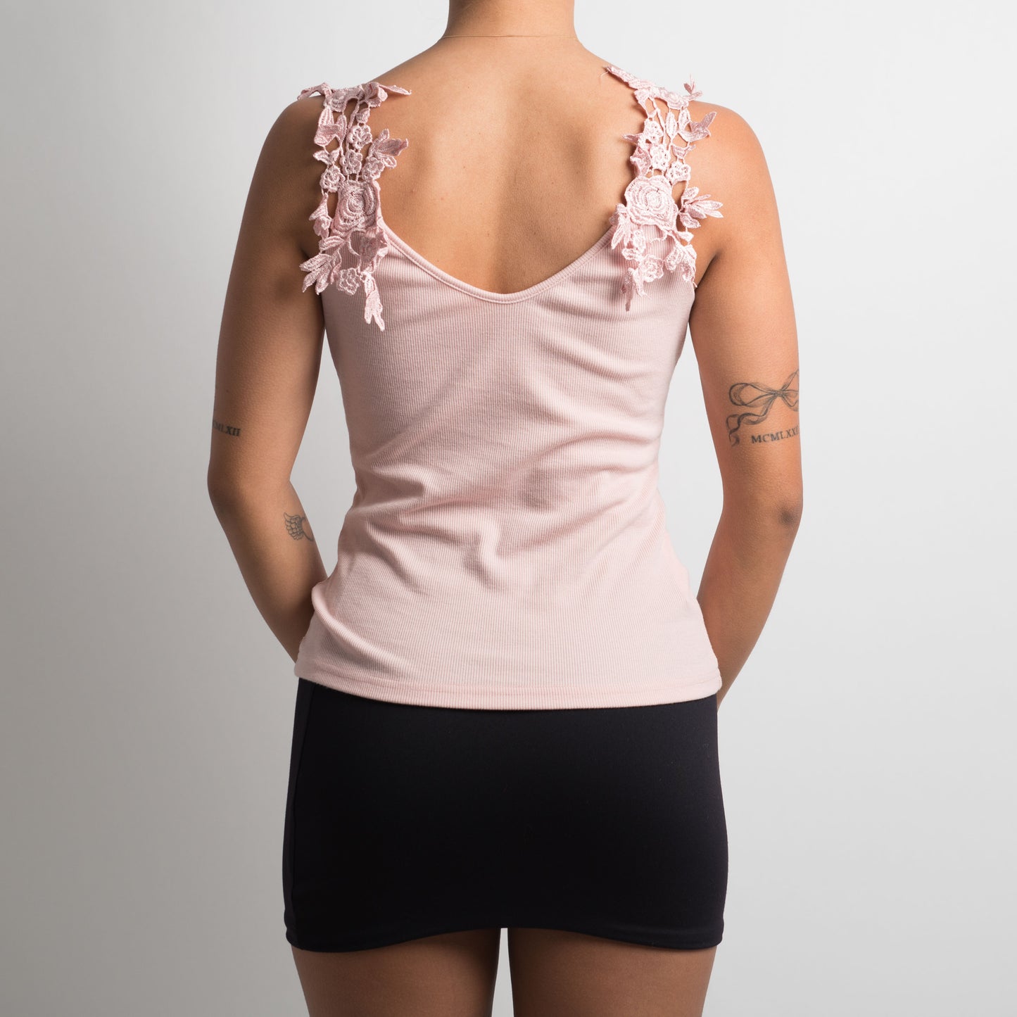 PINK RIBBED CAMISOLE