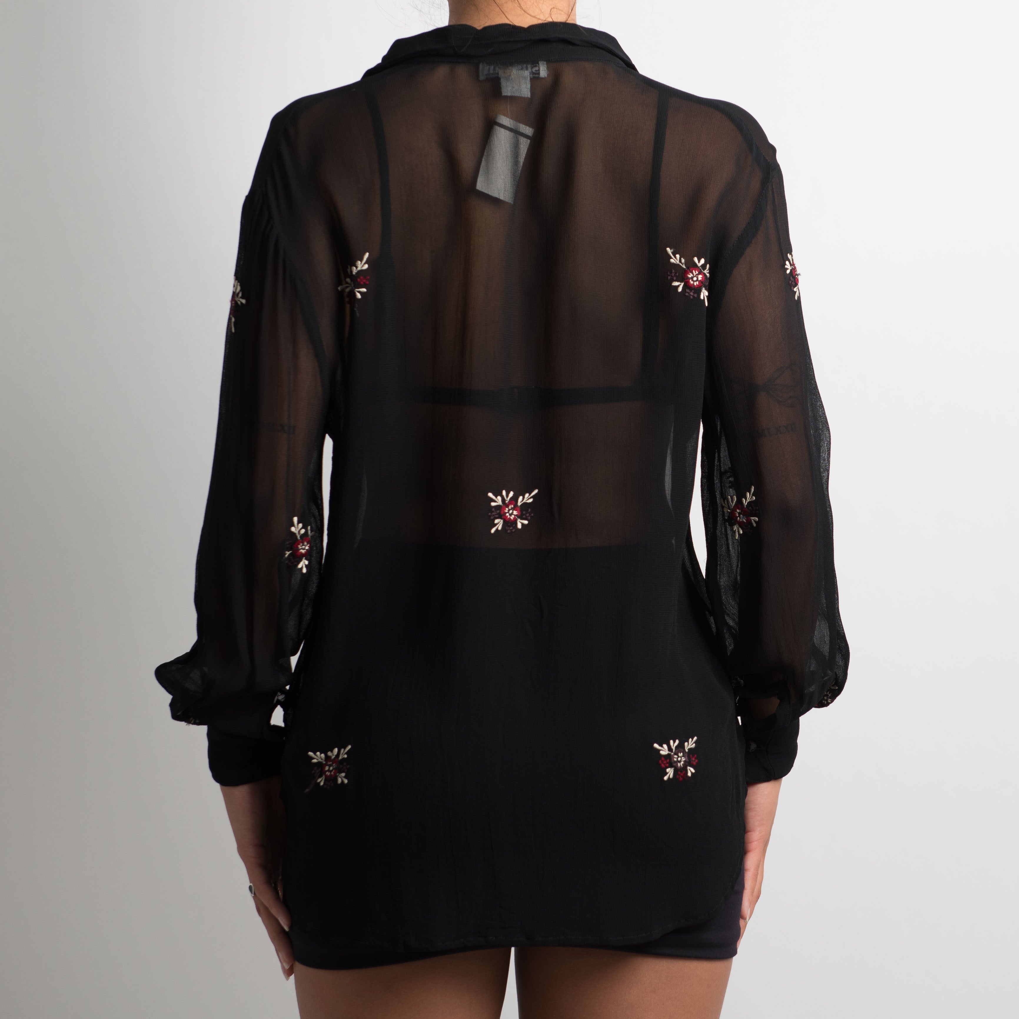 BLOUSE NOIRE TRANSPARENTE