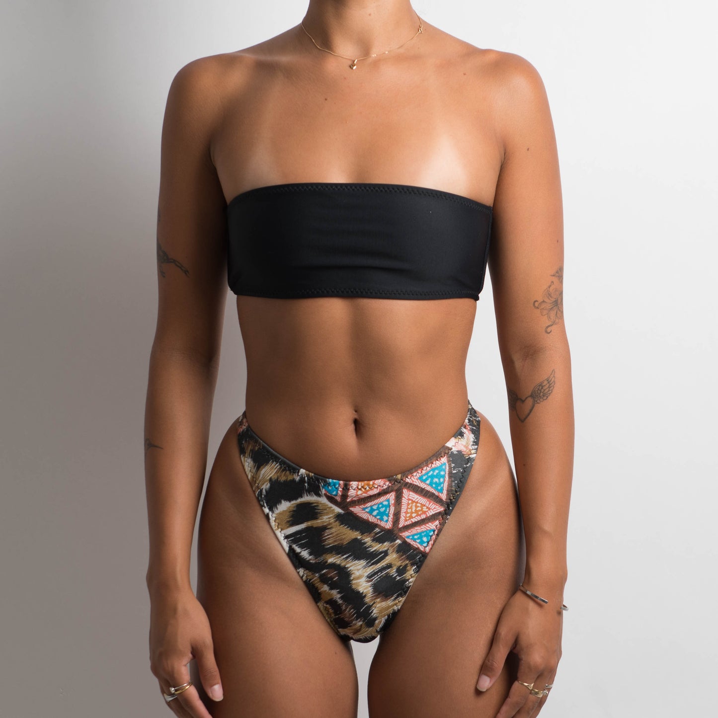 ANIMAL PRINT THONG BIKINI BOTTOM