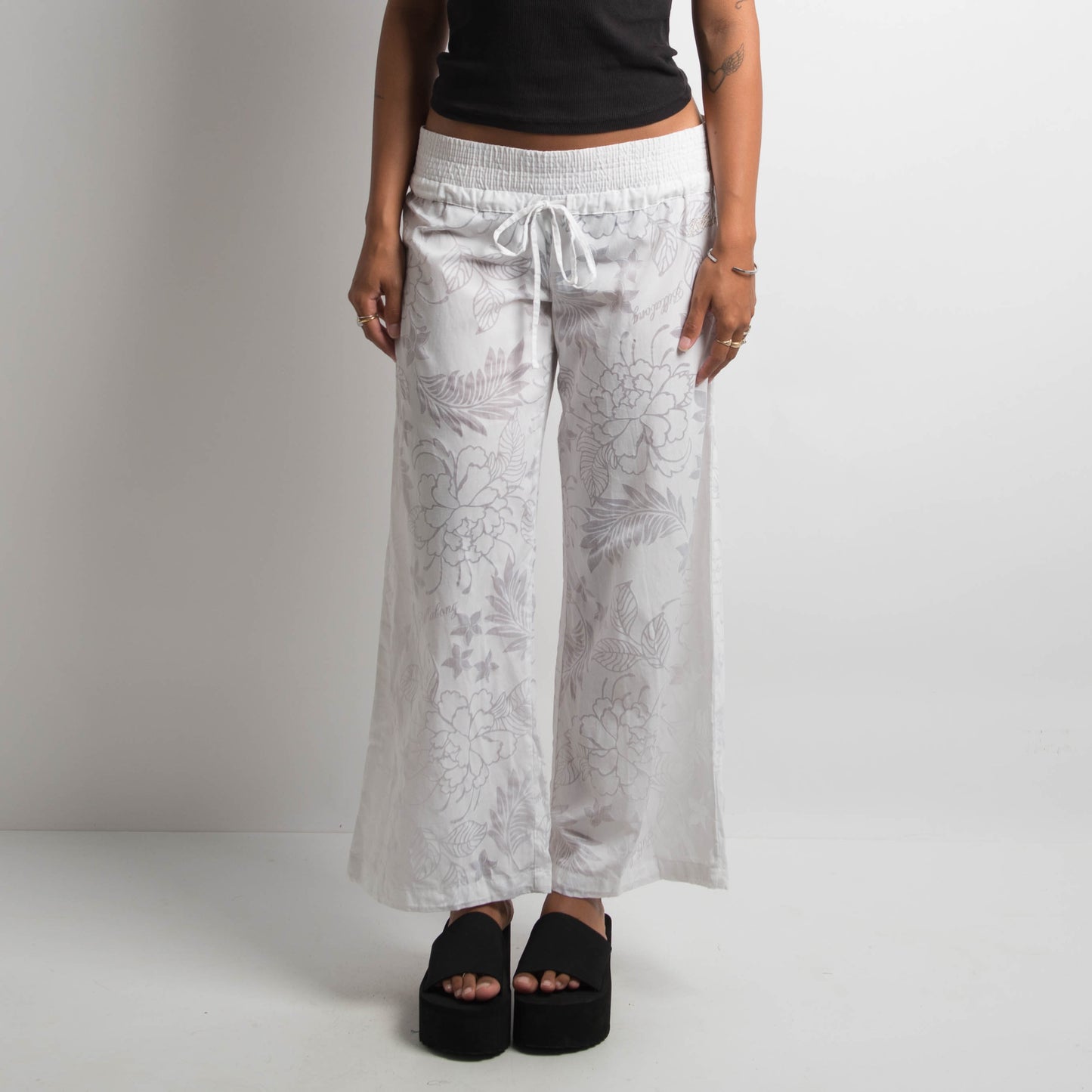 WHITE SHEER COTTON PANTS