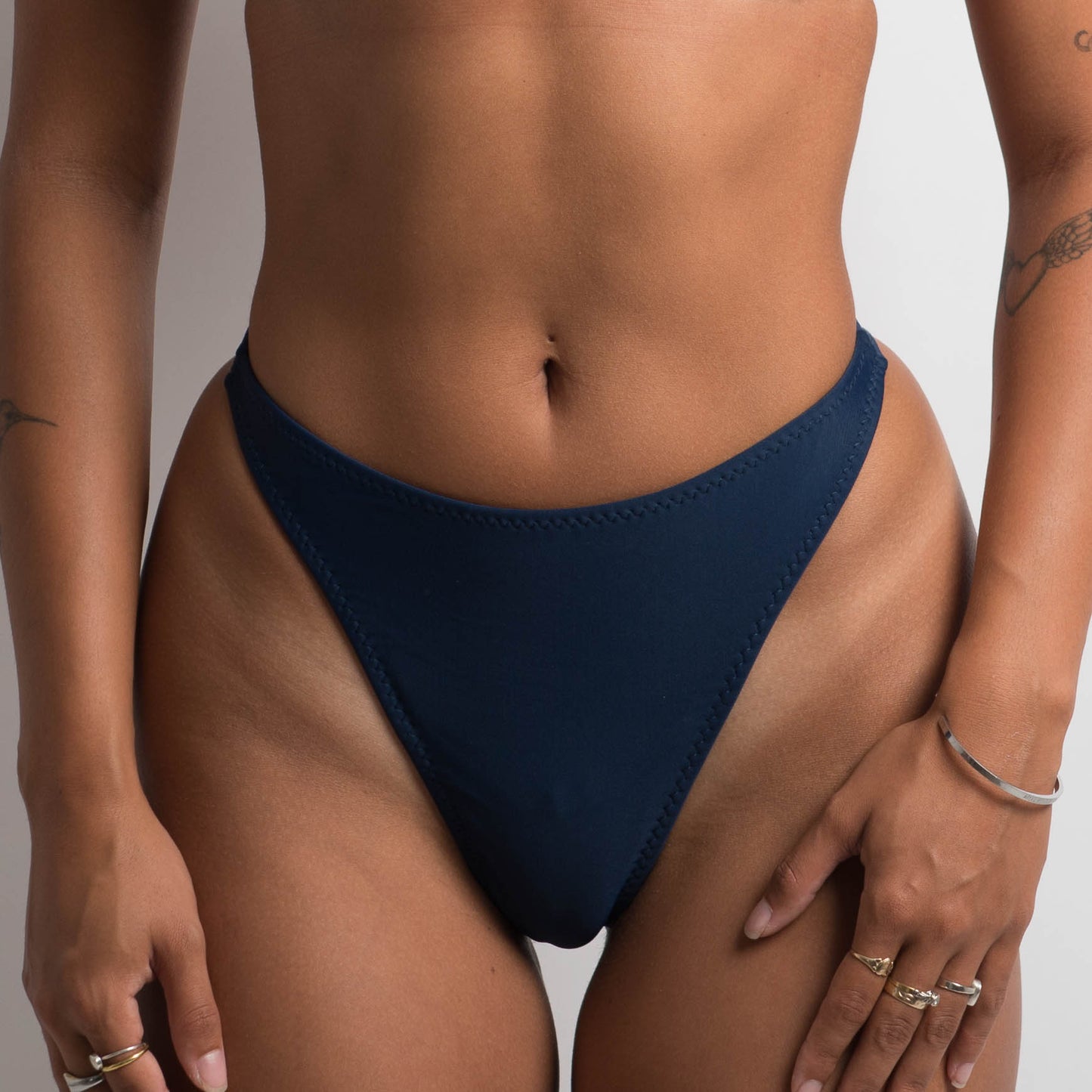 NAVY THONG BIKINI BOTTOM