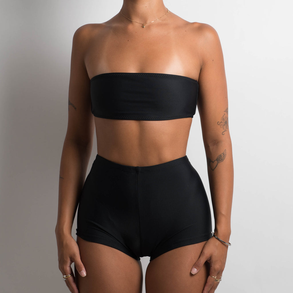 BLACK SWIM SHORTS