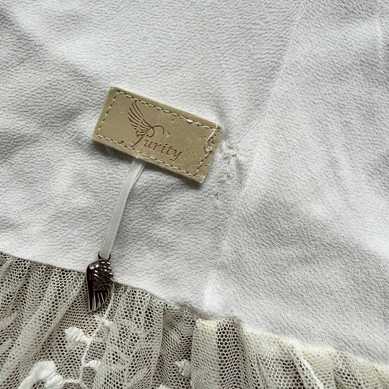 WHITE LACE TRIM MAXI DRESS