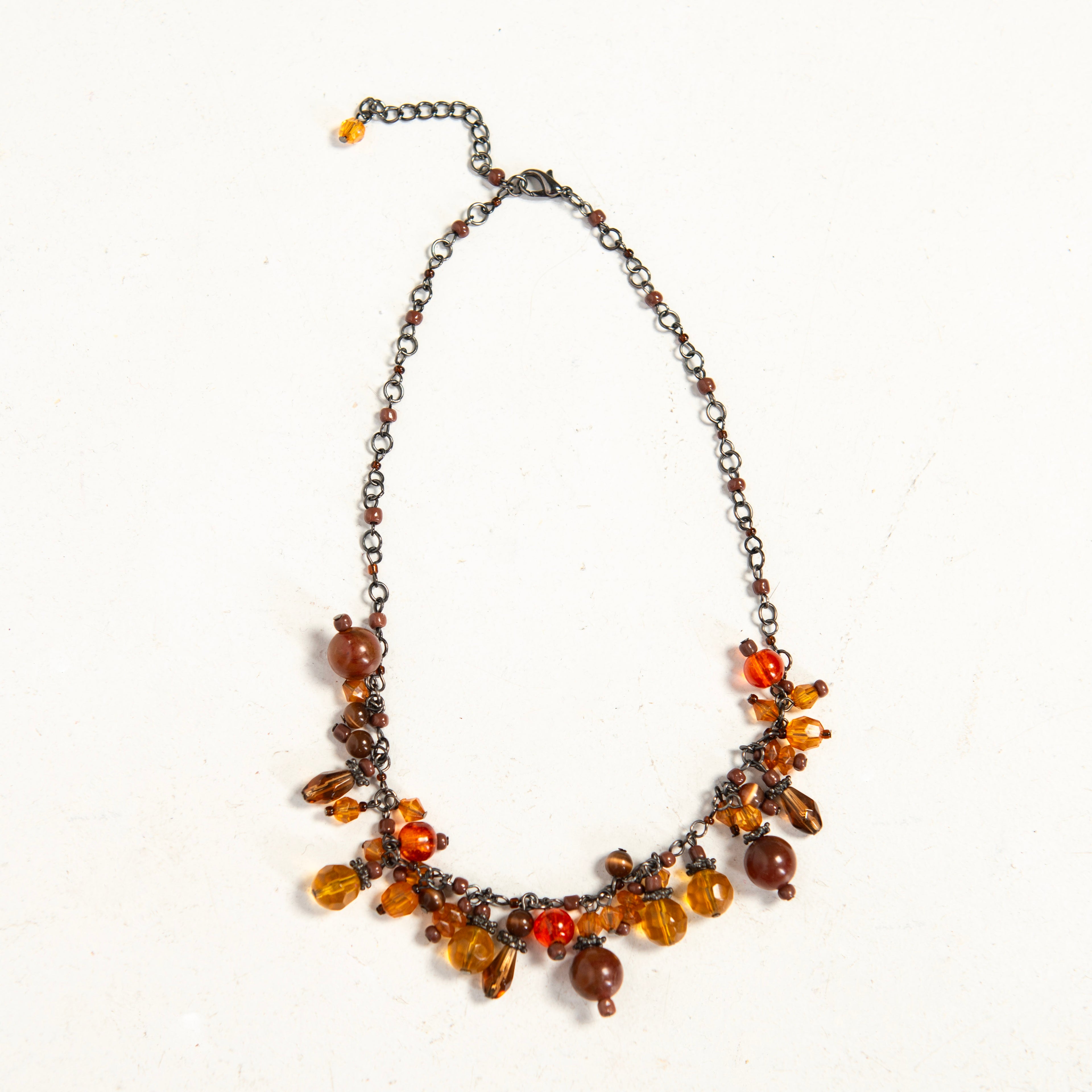 ORANGE BEADED NECKLACE