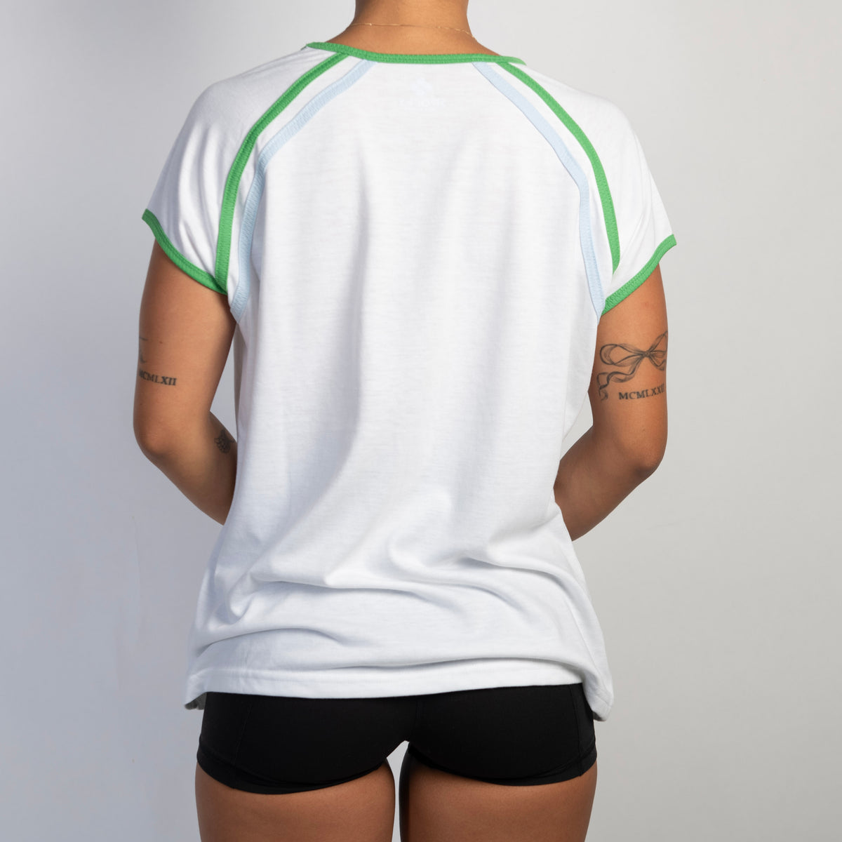 WHITE RAGLAN TEE