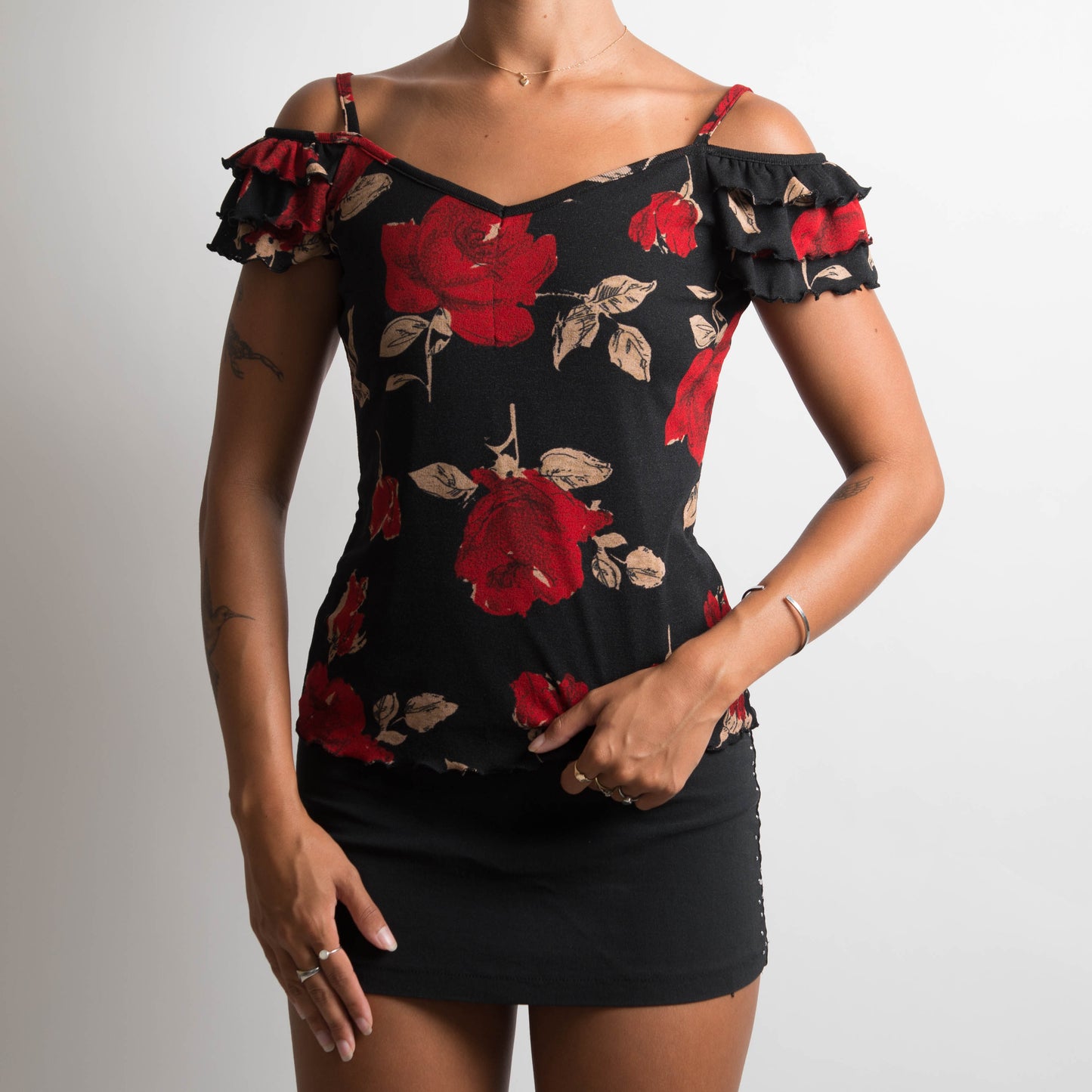 FLORAL OFF THE SHOULDER TOP