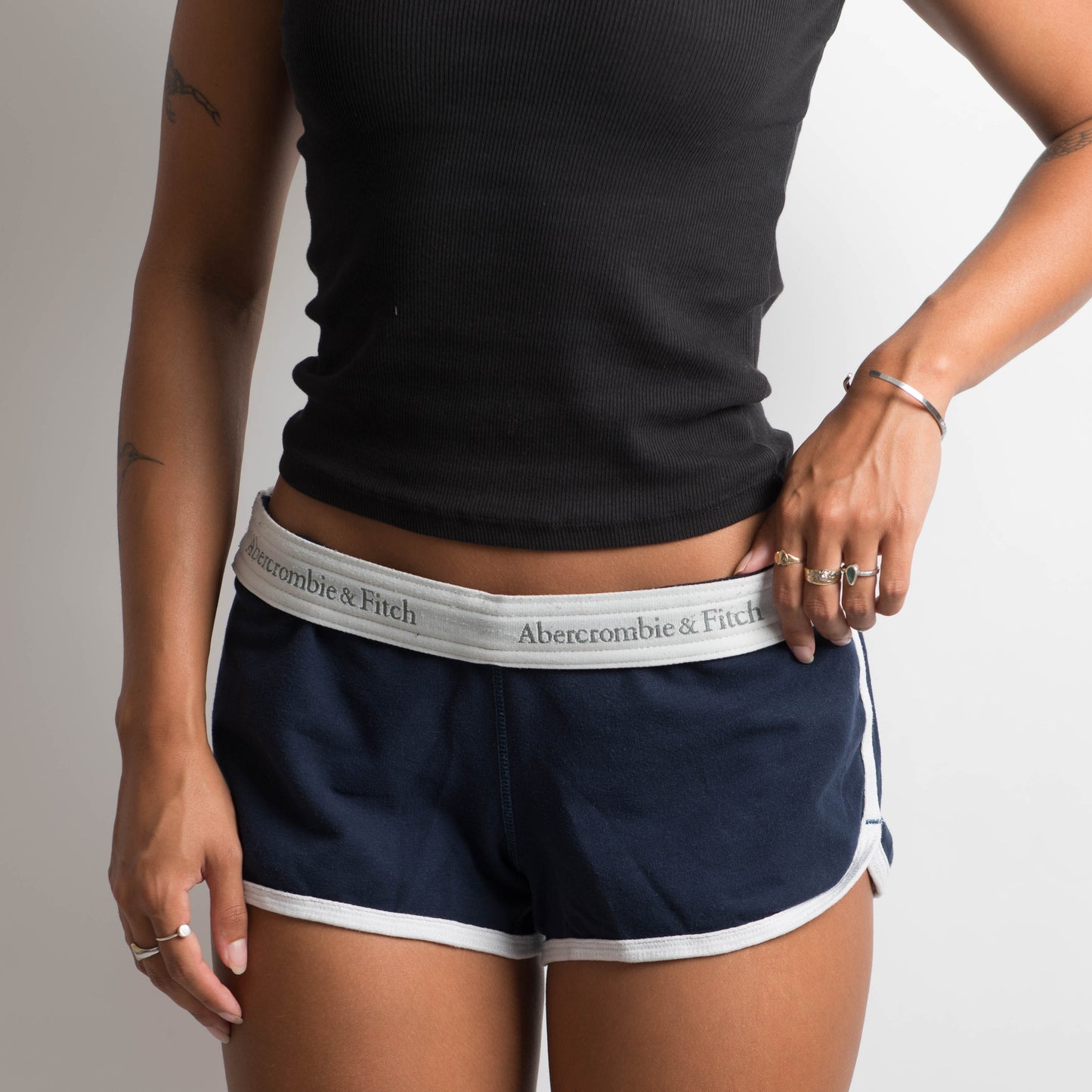 NAVY MINI SHORTS