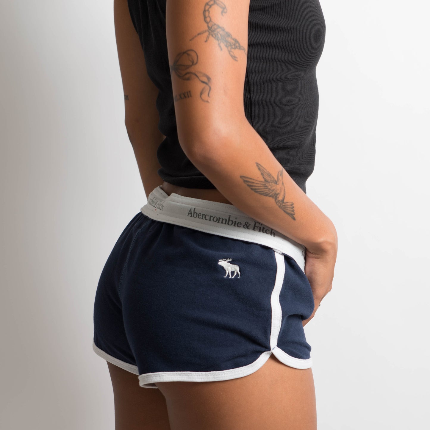 NAVY MINI SHORTS