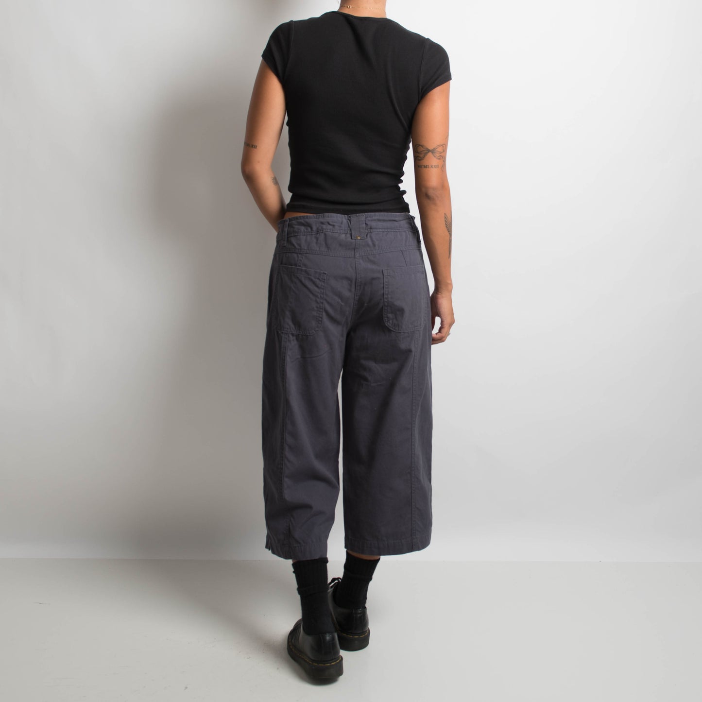 NAVY CARGO 3/4 PANTS