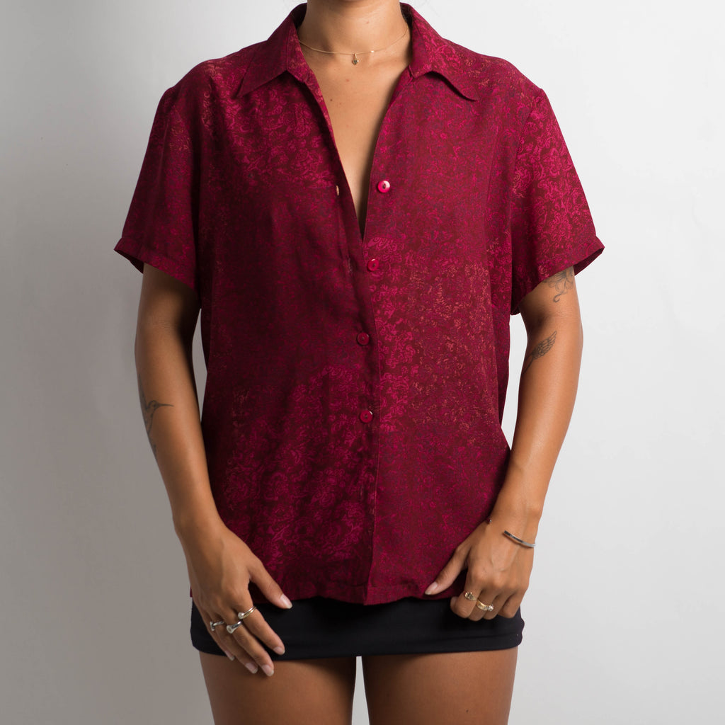 SEMI SHEER PATTERNED SHIRT