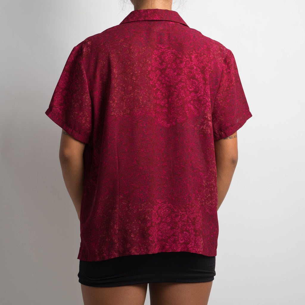 SEMI SHEER PATTERNED SHIRT