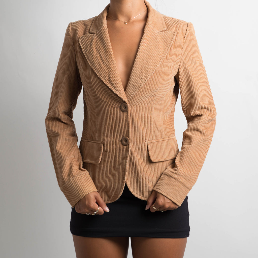 TAN CORDUROY BLAZER