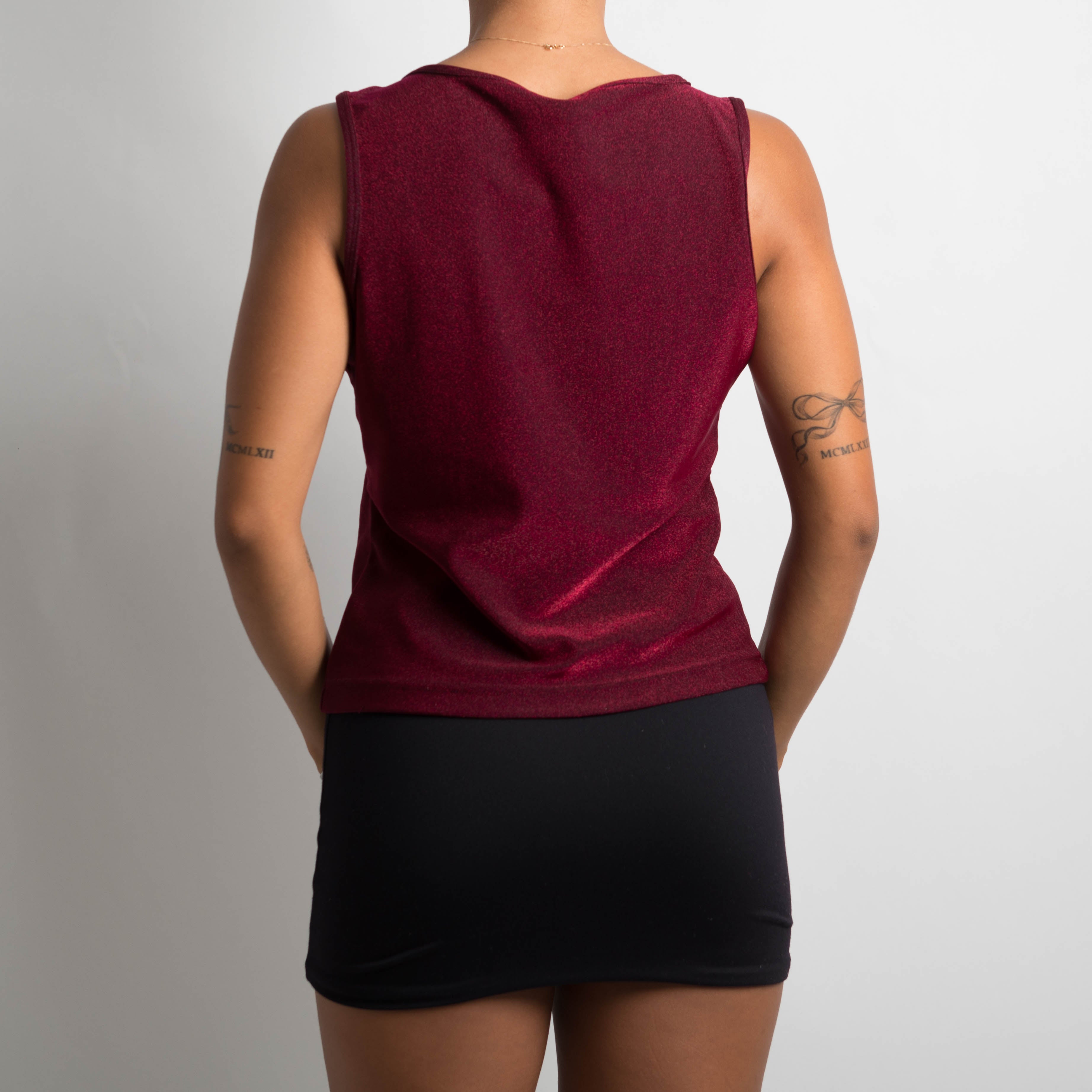 RED METALLIC TOP