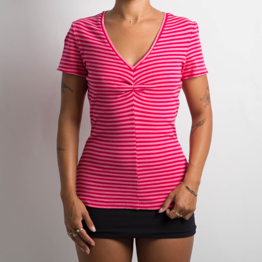 PINK STRIPED TSHIRT