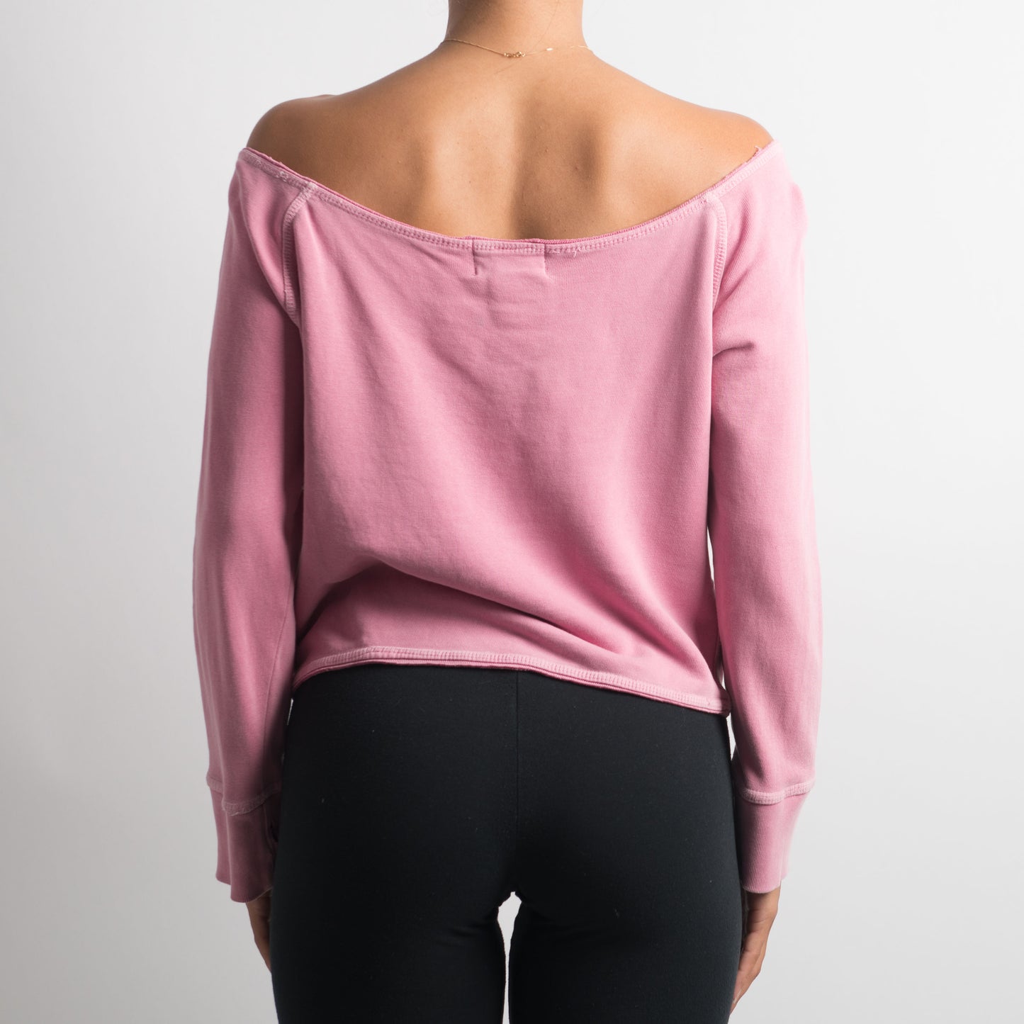 PINK WIDE NECK LONG SLEEVE