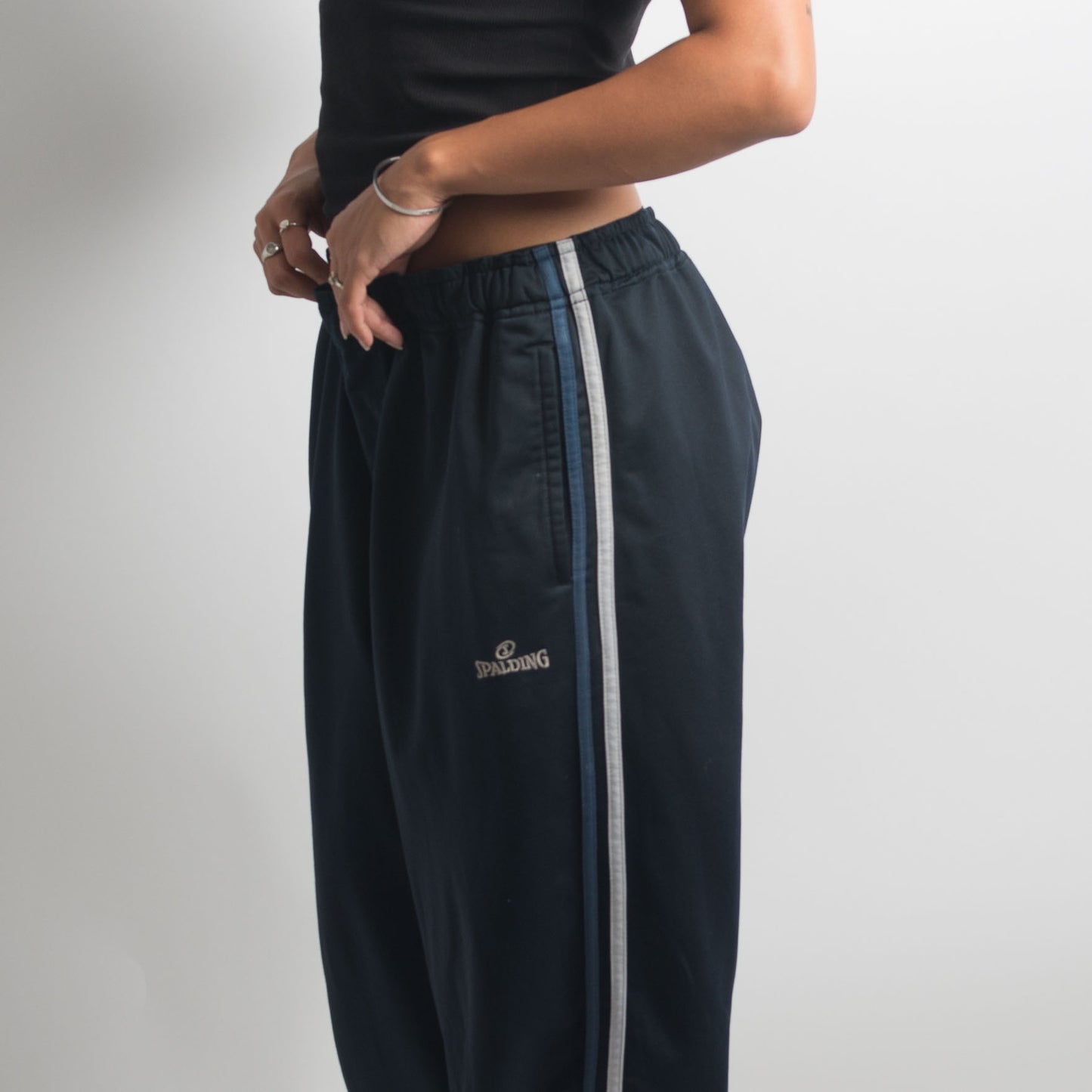 DARK NAVY SPALDING TRACKPANTS