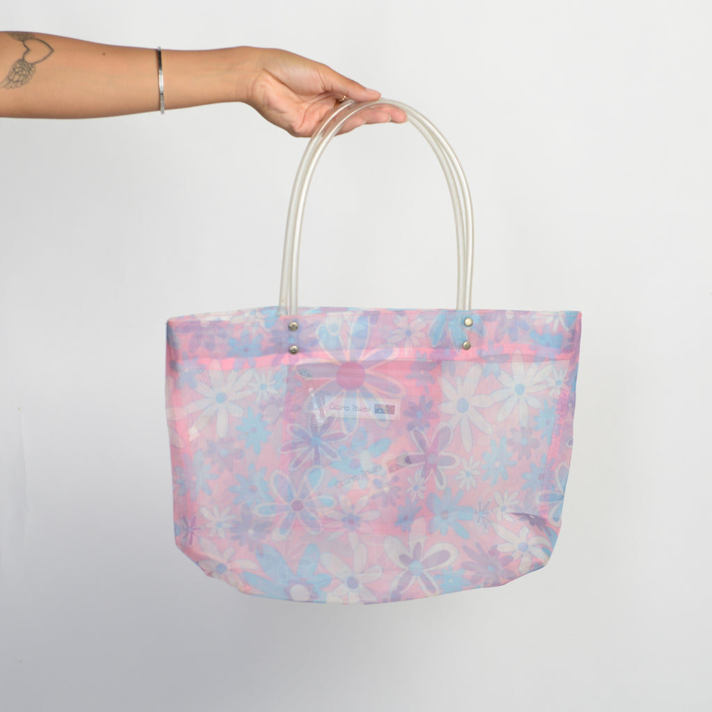 SHEER FLORAL BAG