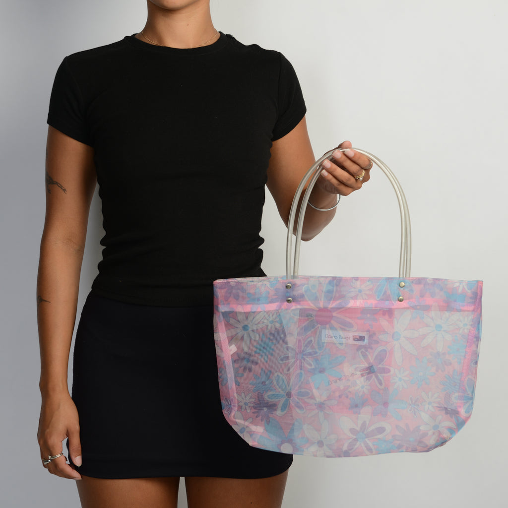 SHEER FLORAL BAG