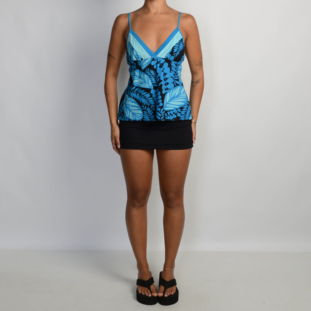 BLUE FLORAL CAMISOLE