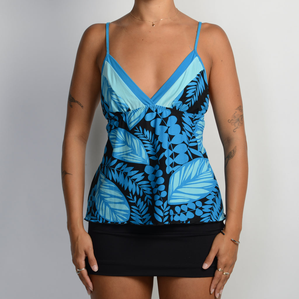 BLUE FLORAL CAMISOLE