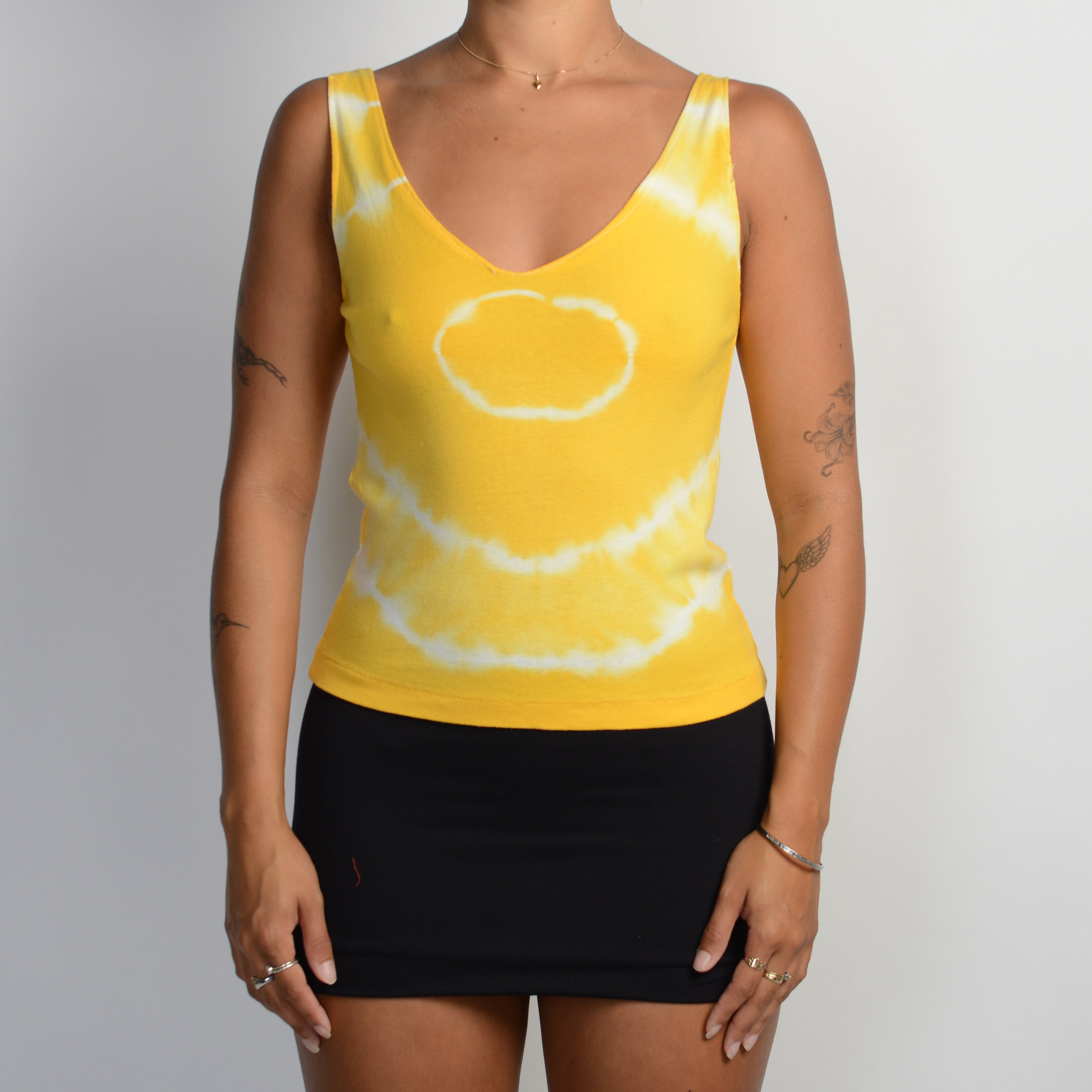 YELLOW TIE DYE TOP