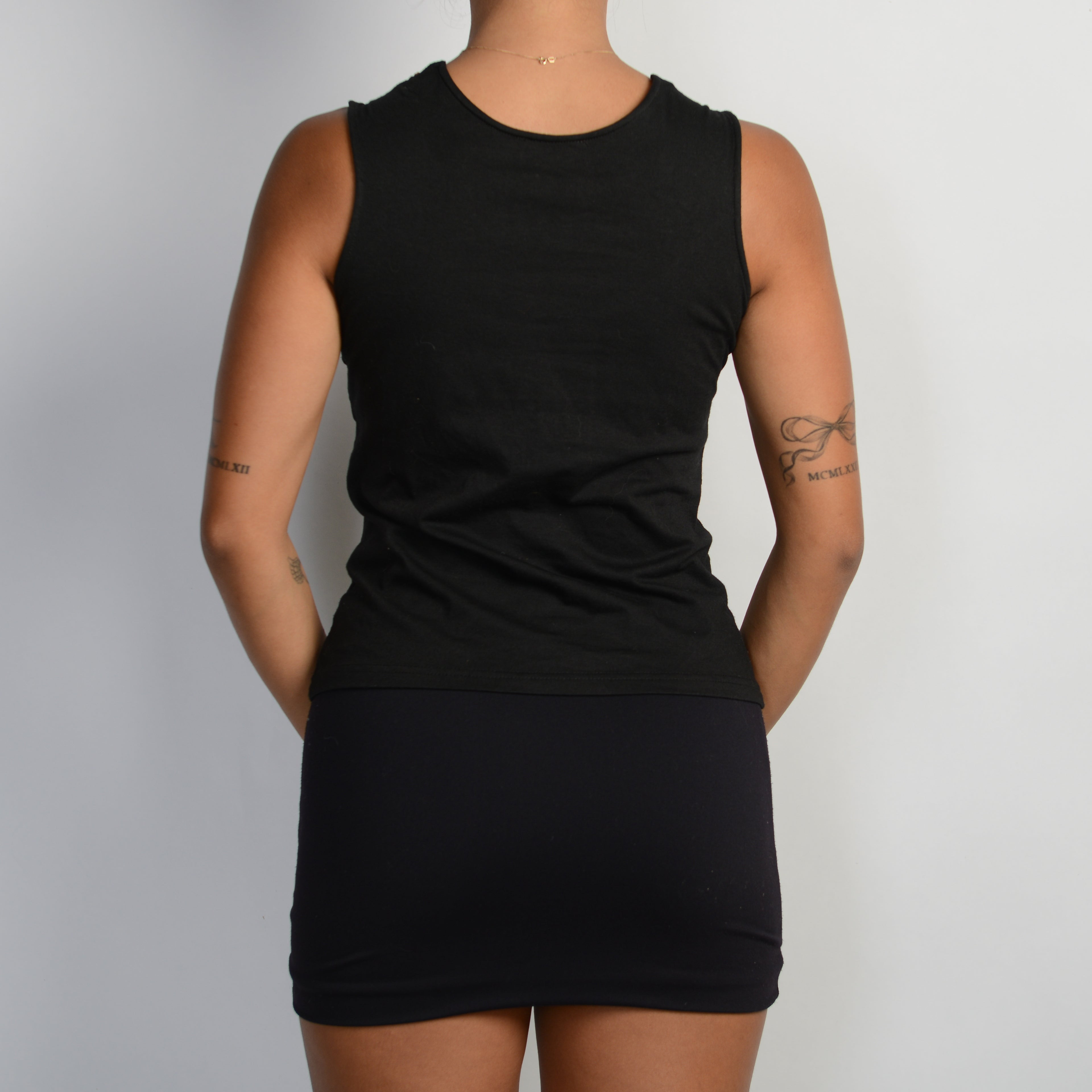 BLACK BEADED TANK TOP